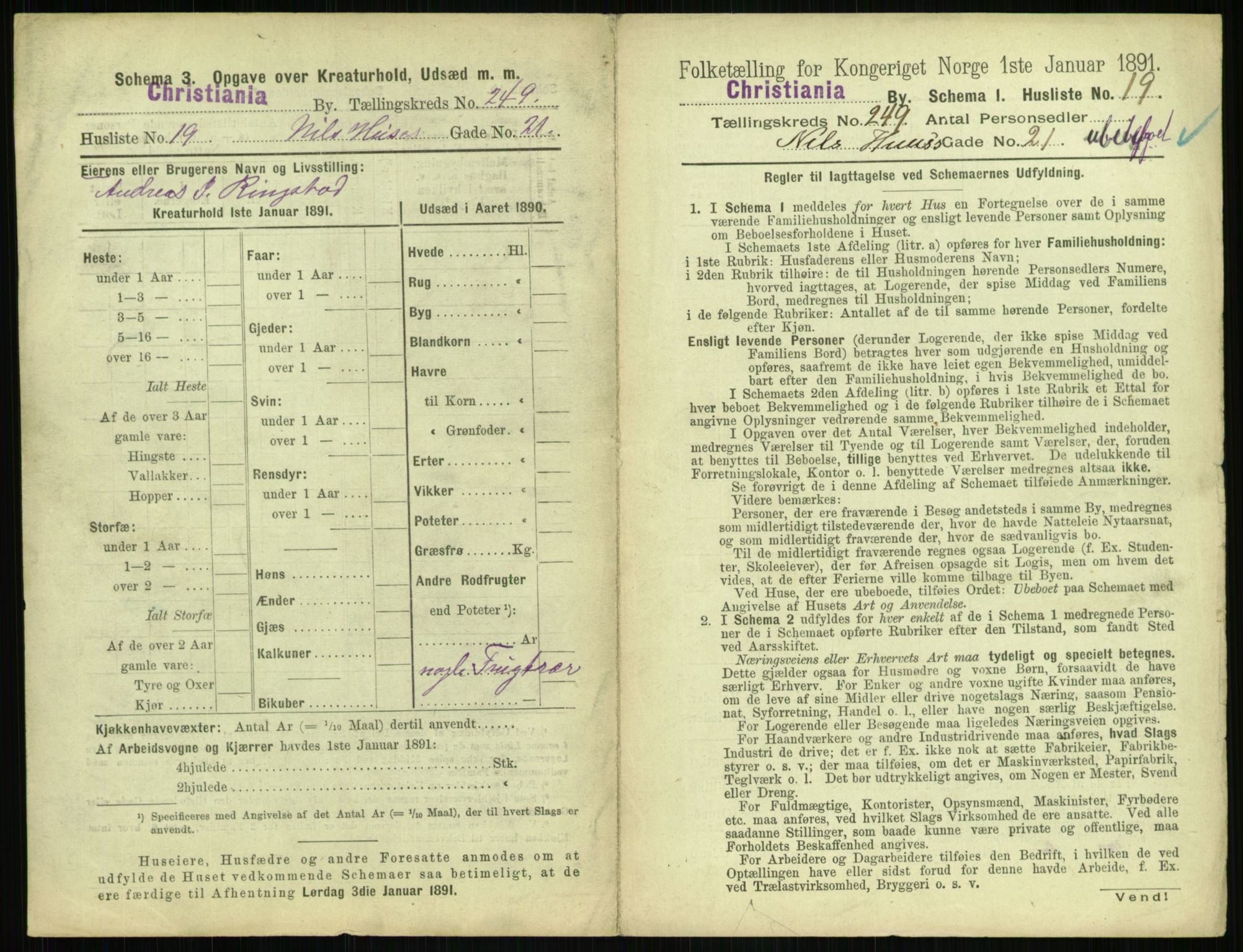 RA, 1891 census for 0301 Kristiania, 1891, p. 152311