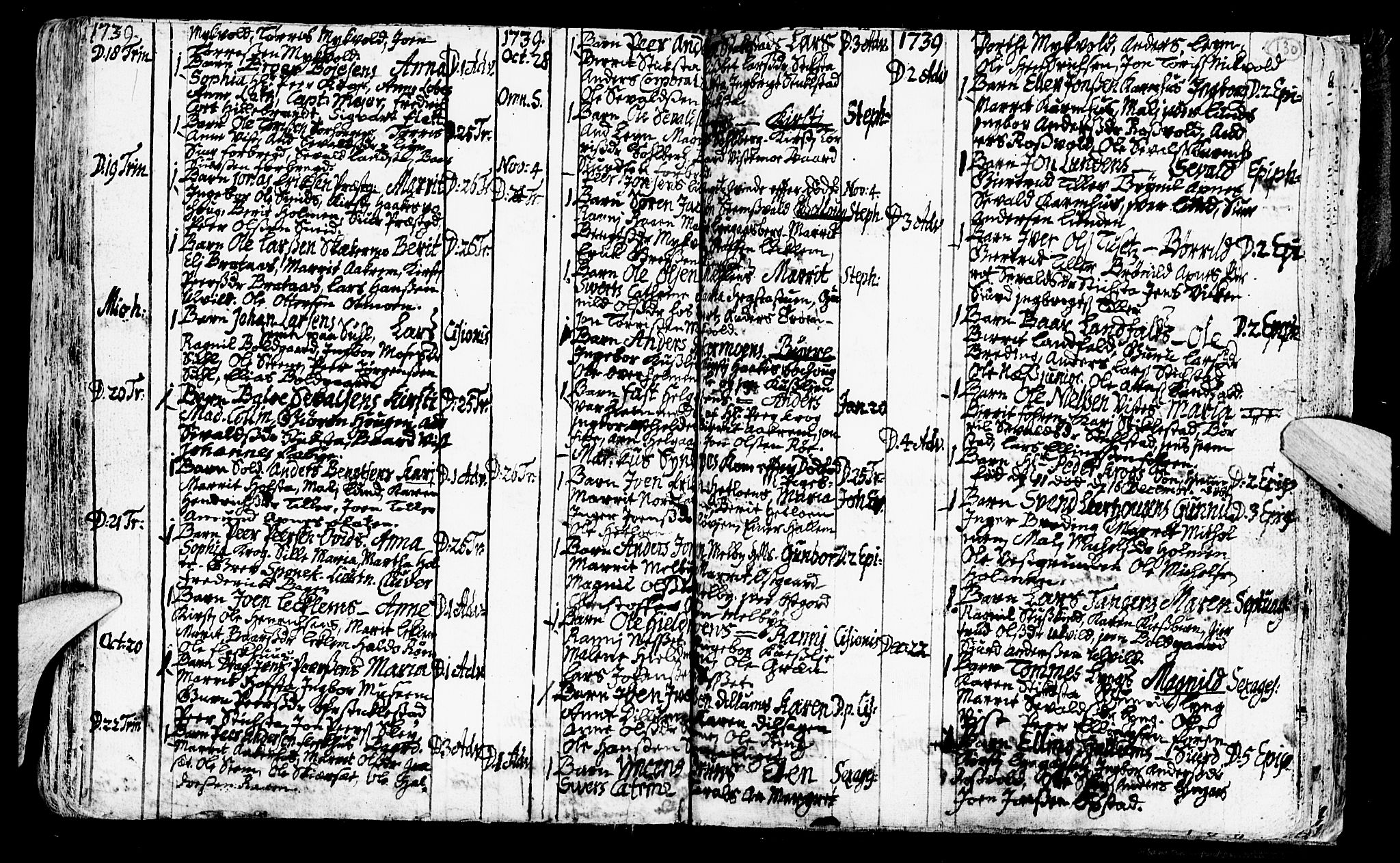 Ministerialprotokoller, klokkerbøker og fødselsregistre - Nord-Trøndelag, SAT/A-1458/723/L0230: Parish register (official) no. 723A01, 1705-1747, p. 130