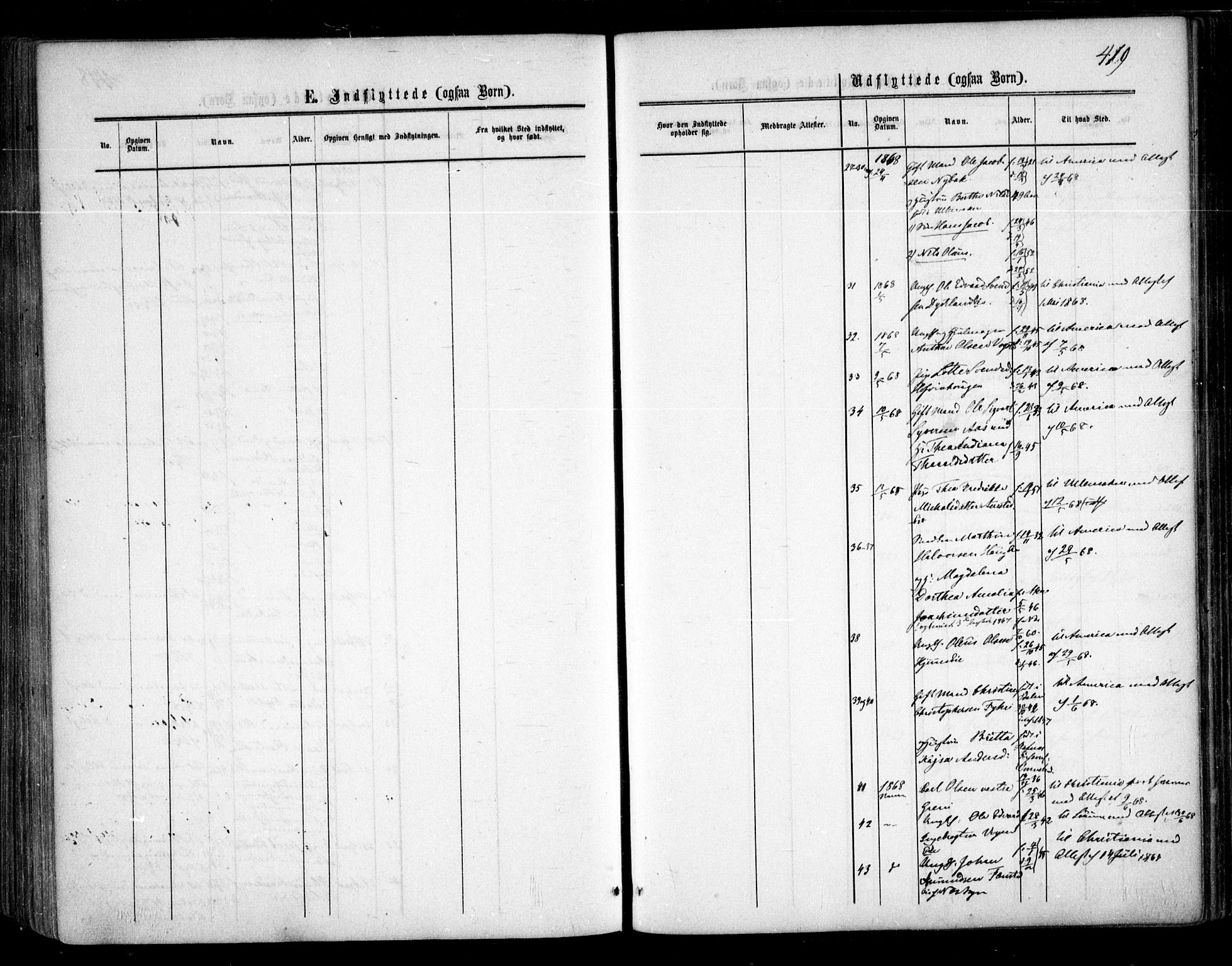 Nes prestekontor Kirkebøker, AV/SAO-A-10410/F/Fa/L0008: Parish register (official) no. I 8, 1859-1874, p. 419