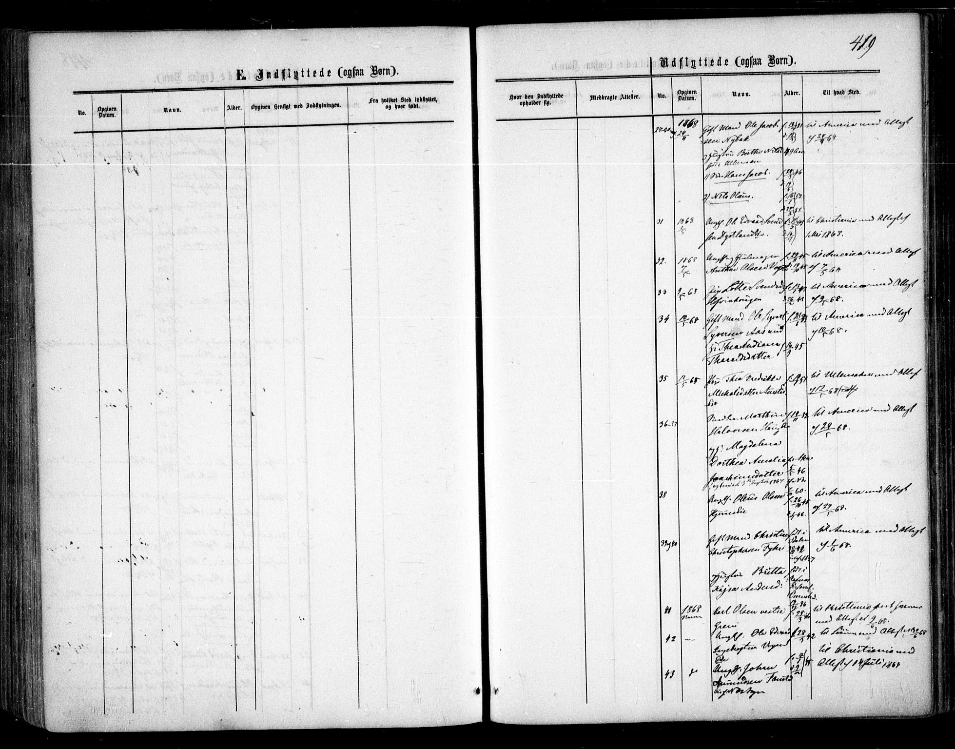 Nes prestekontor Kirkebøker, AV/SAO-A-10410/F/Fa/L0008: Parish register (official) no. I 8, 1859-1874, p. 419