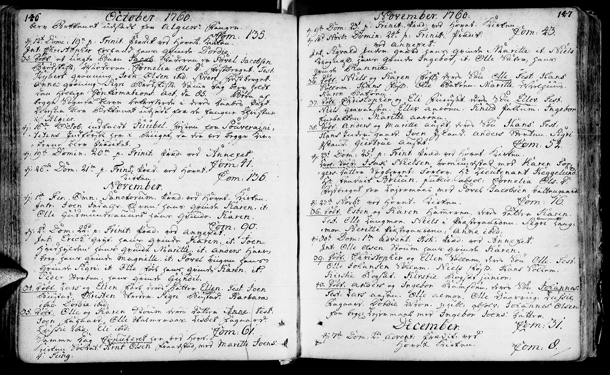 Ministerialprotokoller, klokkerbøker og fødselsregistre - Sør-Trøndelag, SAT/A-1456/646/L0605: Parish register (official) no. 646A03, 1751-1790, p. 146-147