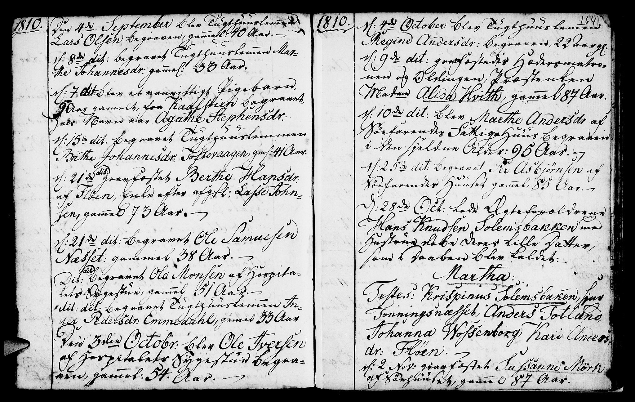 St. Jørgens hospital og Årstad sokneprestembete, AV/SAB-A-99934: Parish register (official) no. A 2, 1766-1814, p. 164