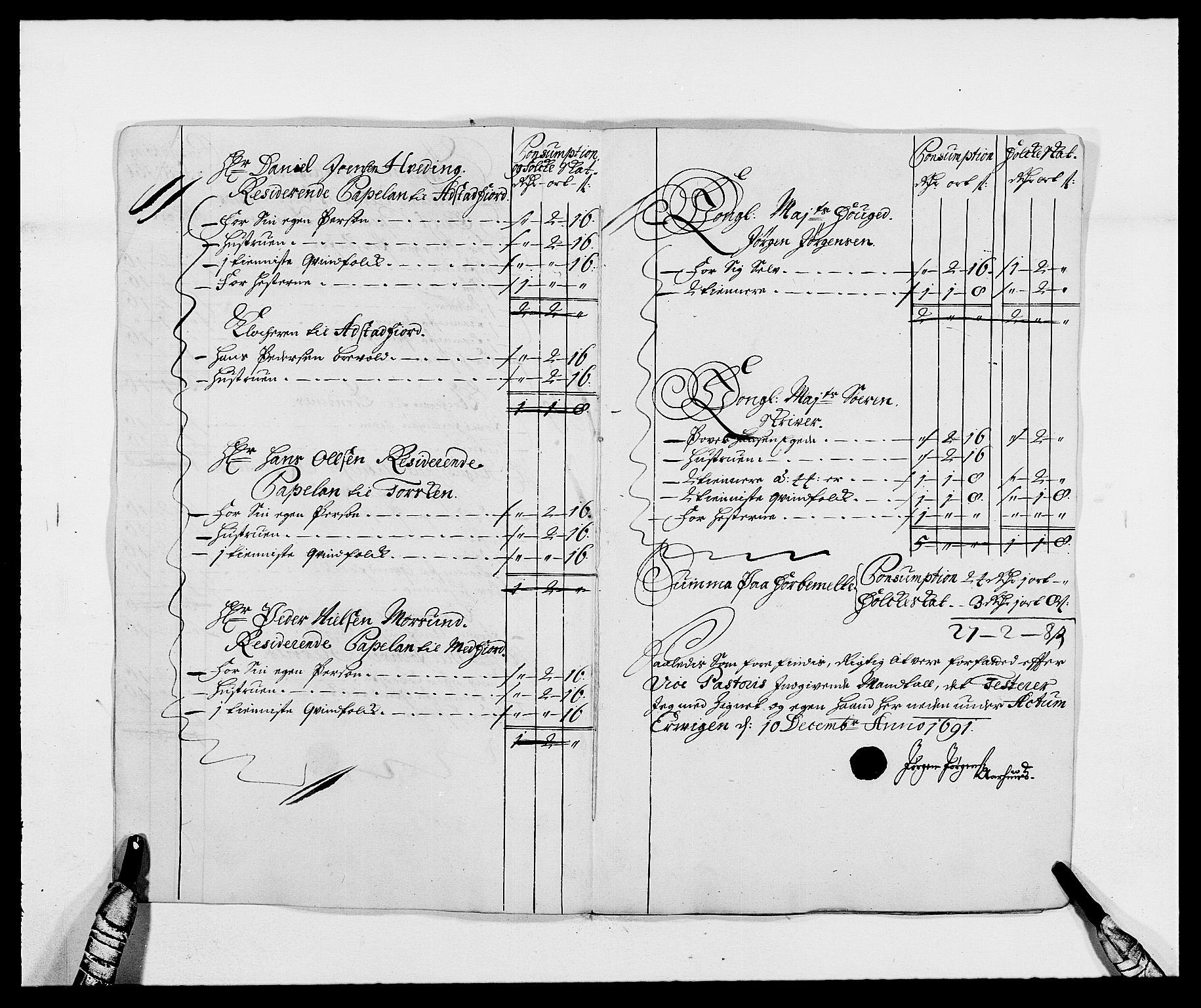 Rentekammeret inntil 1814, Reviderte regnskaper, Fogderegnskap, AV/RA-EA-4092/R68/L4752: Fogderegnskap Senja og Troms, 1691-1693, p. 72