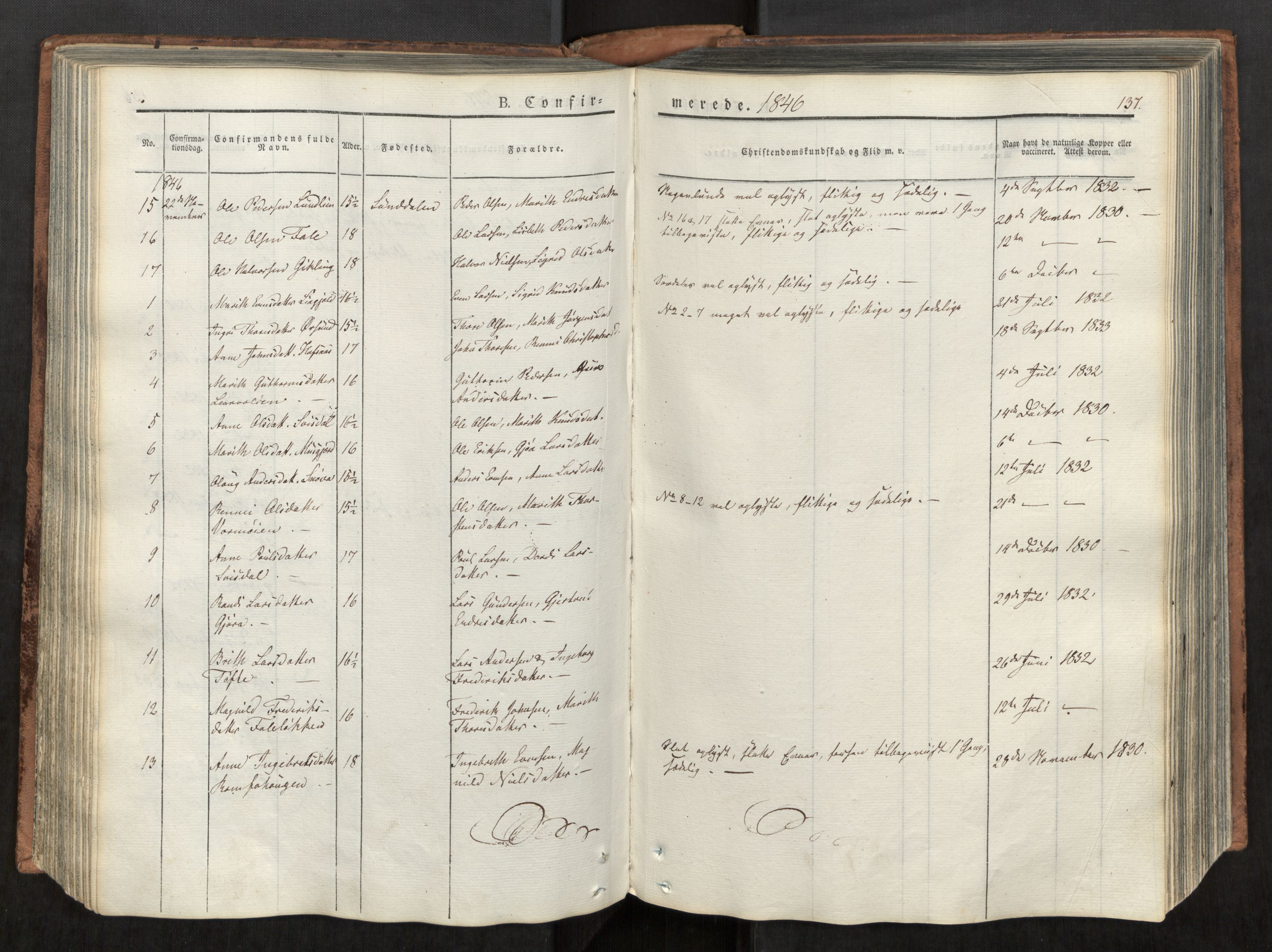 Ministerialprotokoller, klokkerbøker og fødselsregistre - Møre og Romsdal, AV/SAT-A-1454/590/L1012: Parish register (official) no. 590A04, 1832-1846, p. 137