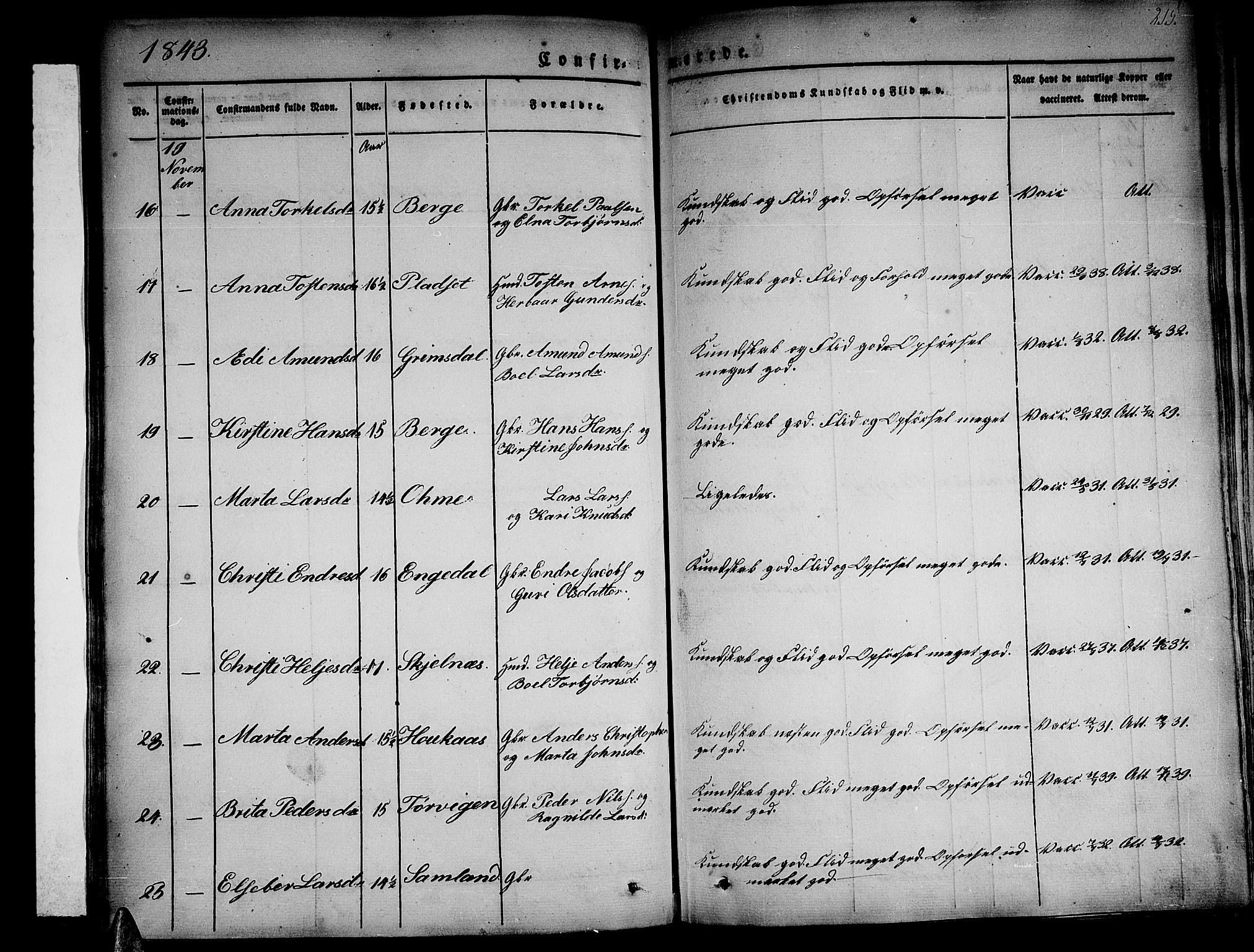 Strandebarm sokneprestembete, AV/SAB-A-78401/H/Haa: Parish register (official) no. A 6, 1826-1843, p. 215