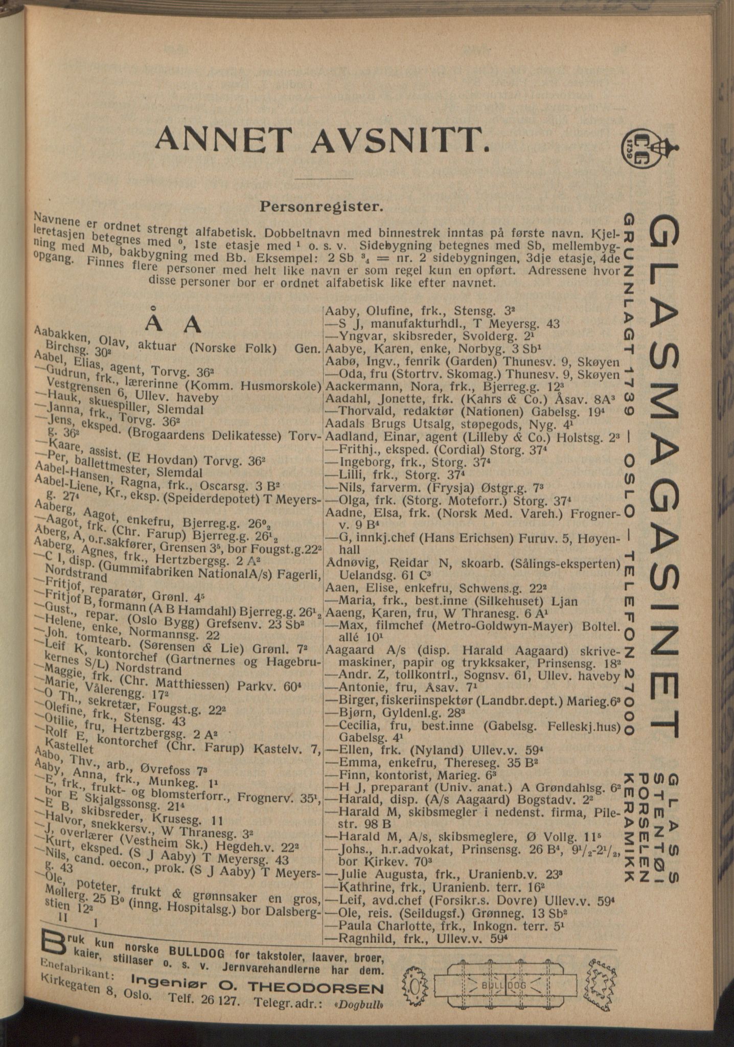 Kristiania/Oslo adressebok, PUBL/-, 1933, p. 65