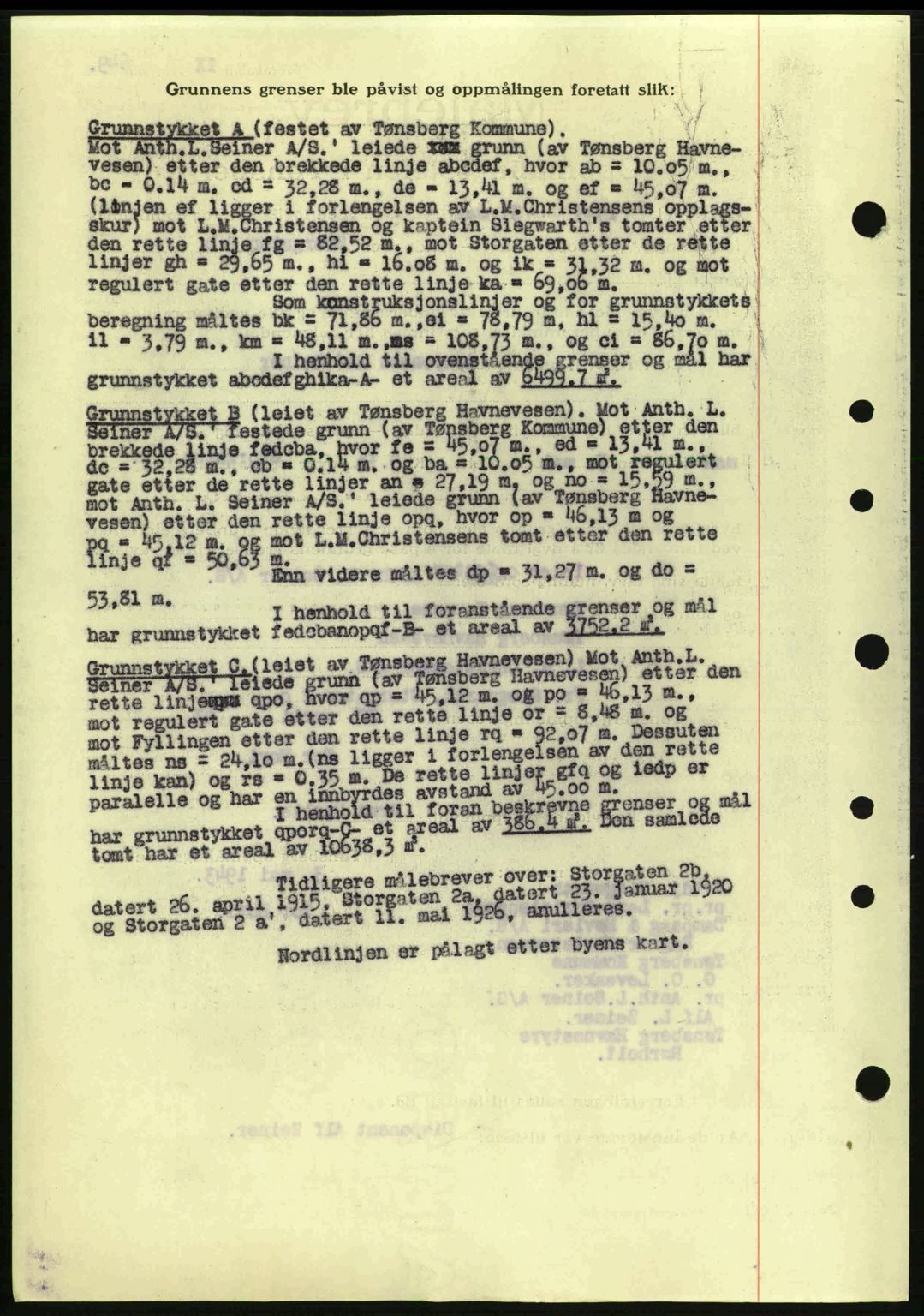 Tønsberg sorenskriveri, AV/SAKO-A-130/G/Ga/Gaa/L0014: Mortgage book no. A14, 1943-1944, Diary no: : 2896/1943