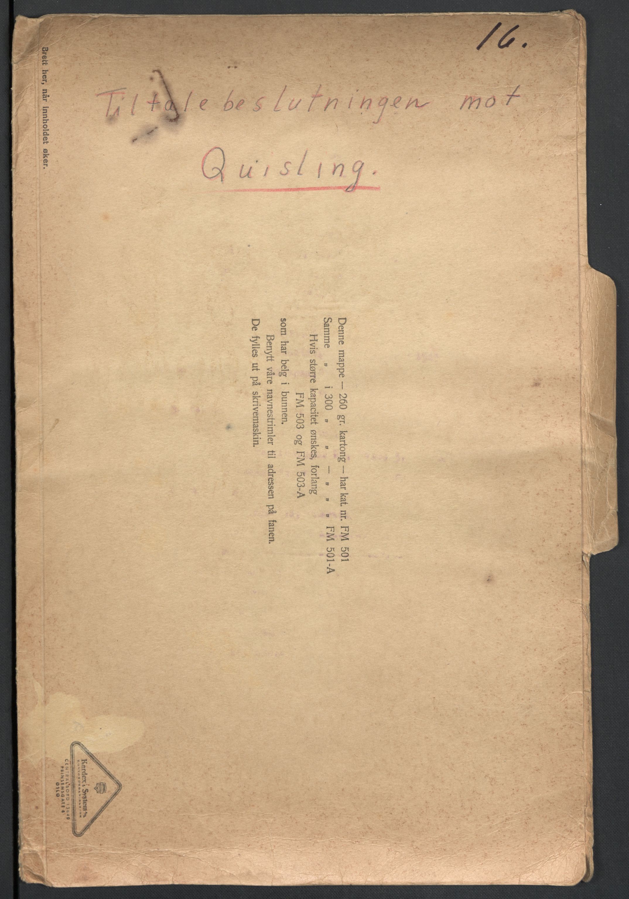 Landssvikarkivet, Oslo politikammer, AV/RA-S-3138-01/D/Da/L0003: Dnr. 29, 1945, p. 1521