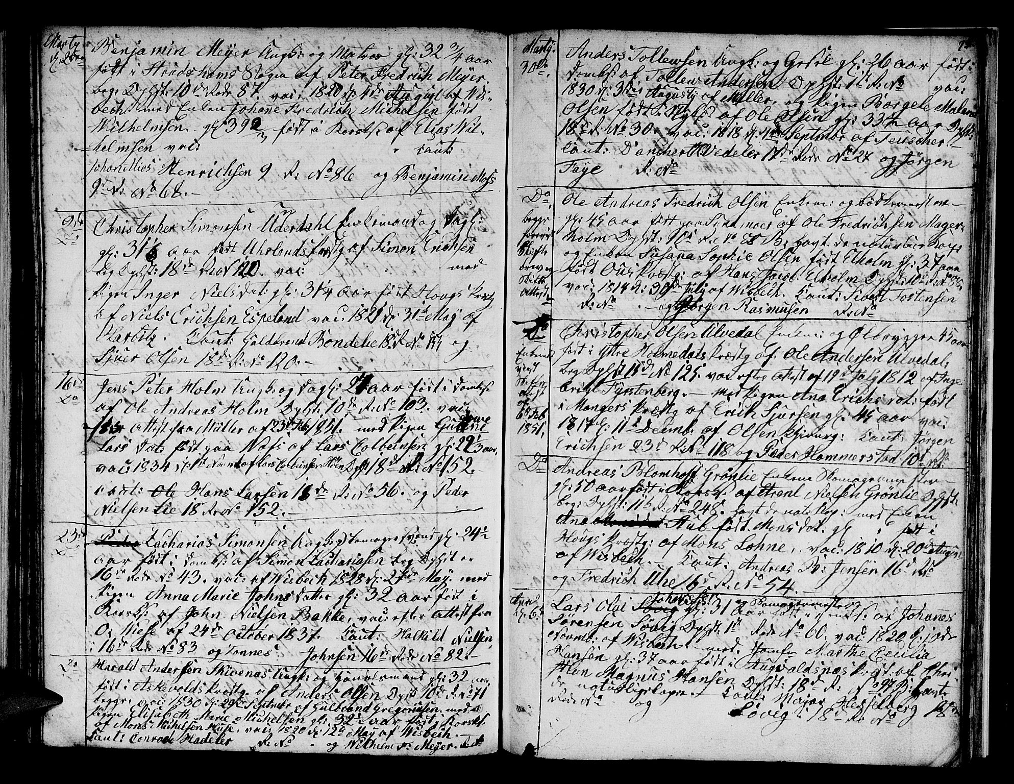 Domkirken sokneprestembete, AV/SAB-A-74801/H/Hab/L0004: Parish register (copy) no. A 4, 1820-1854, p. 74