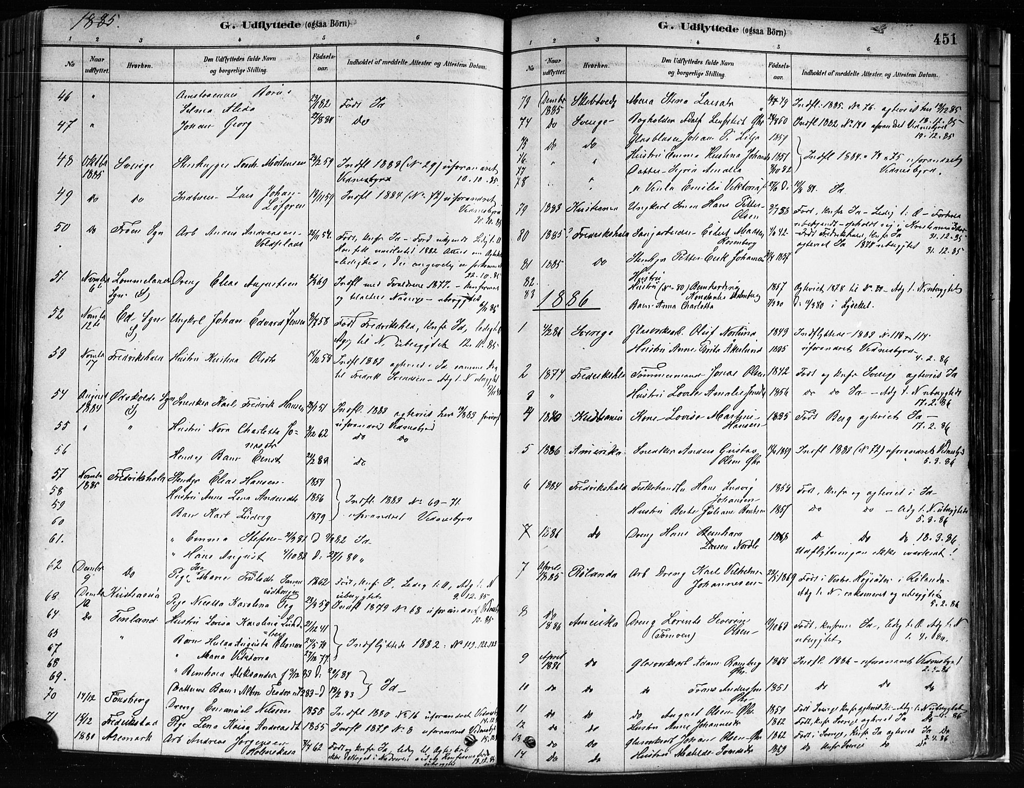 Idd prestekontor Kirkebøker, SAO/A-10911/F/Fc/L0006b: Parish register (official) no. III 6B, 1878-1903, p. 451