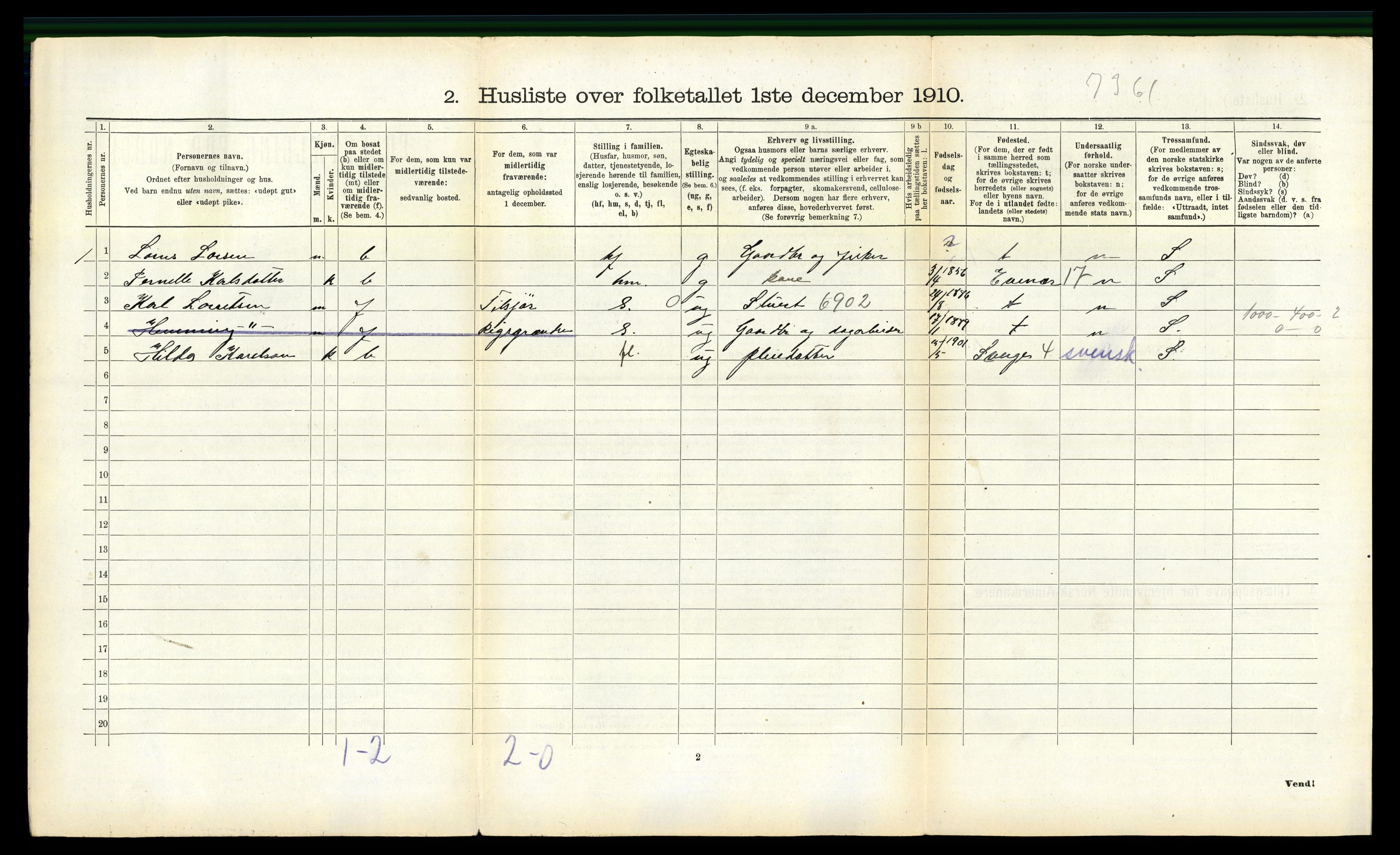 RA, 1910 census for Lødingen, 1910, p. 782