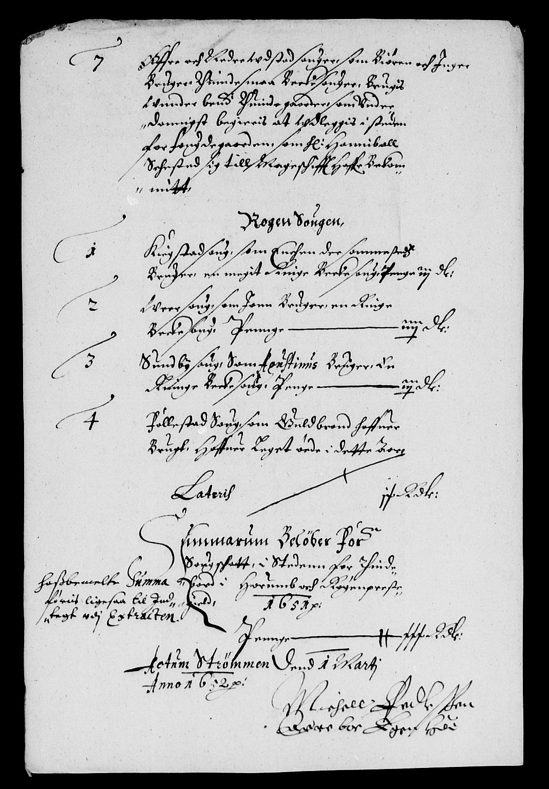 Rentekammeret inntil 1814, Reviderte regnskaper, Lensregnskaper, RA/EA-5023/R/Rb/Rba/L0207: Akershus len, 1651-1652