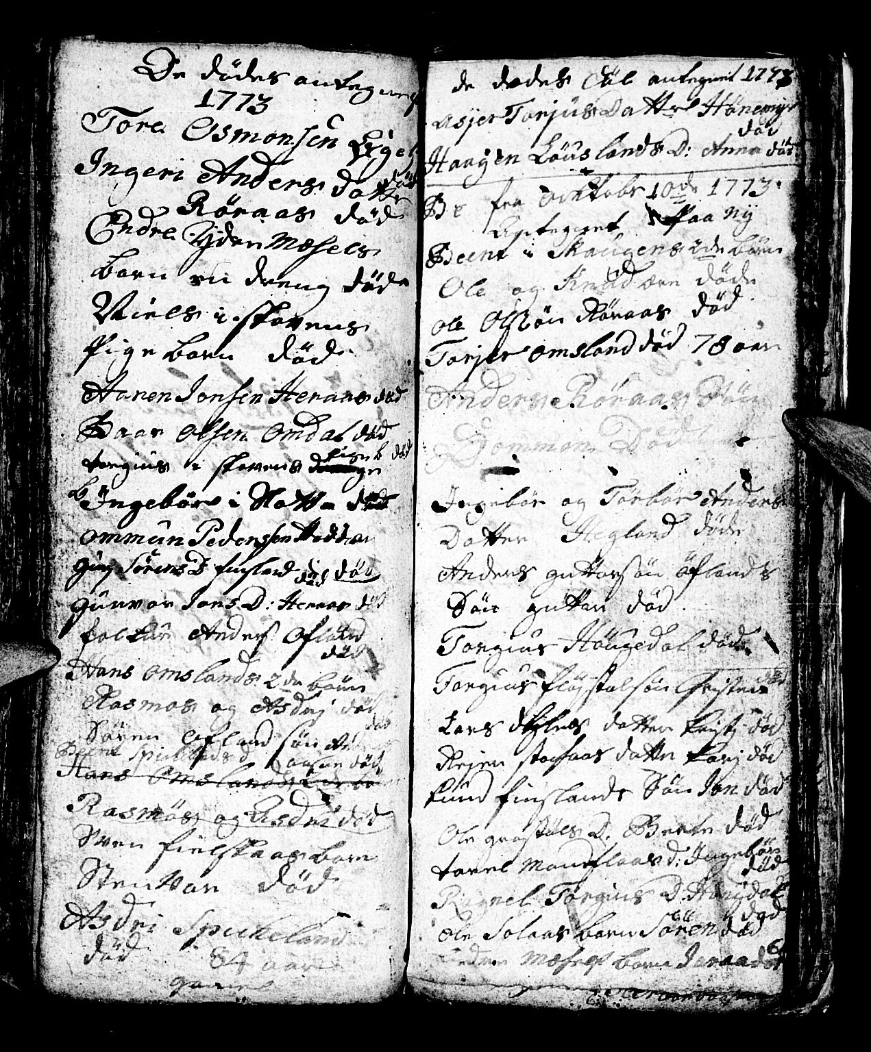 Bjelland sokneprestkontor, AV/SAK-1111-0005/F/Fb/Fbb/L0001: Parish register (copy) no. B 1, 1732-1782, p. 100