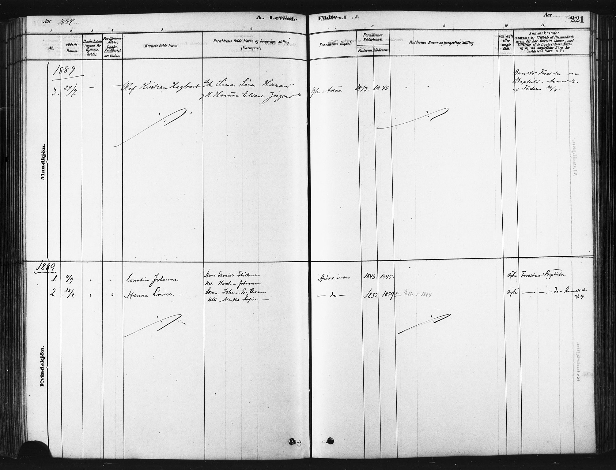 Trondenes sokneprestkontor, SATØ/S-1319/H/Ha/L0014kirke: Parish register (official) no. 14, 1878-1889, p. 221