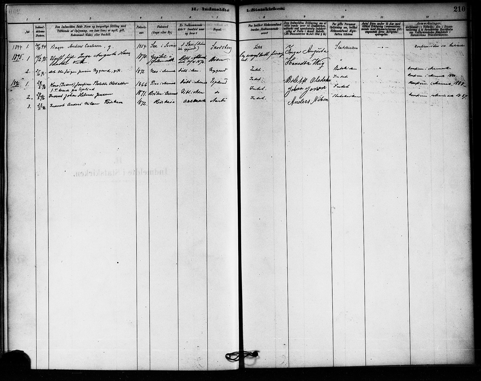 Aremark prestekontor Kirkebøker, AV/SAO-A-10899/F/Fa/L0005: Parish register (official) no. I 5, 1878-1897, p. 210