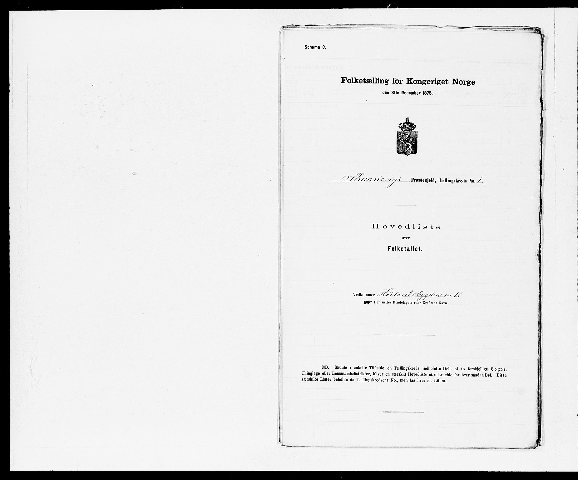 SAB, 1875 census for 1212P Skånevik, 1875, p. 2