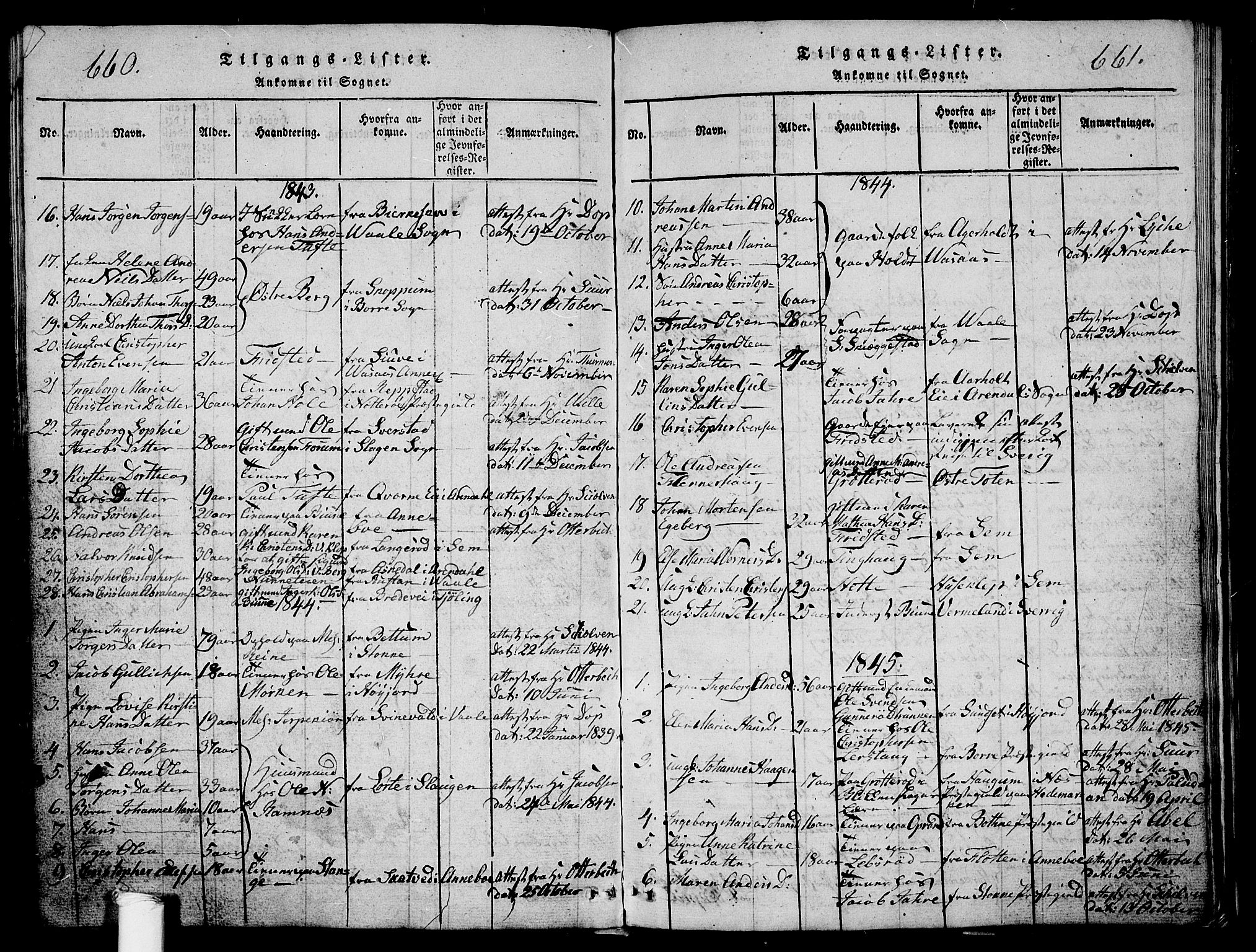 Ramnes kirkebøker, AV/SAKO-A-314/G/Ga/L0001: Parish register (copy) no. I 1, 1813-1847, p. 660-661