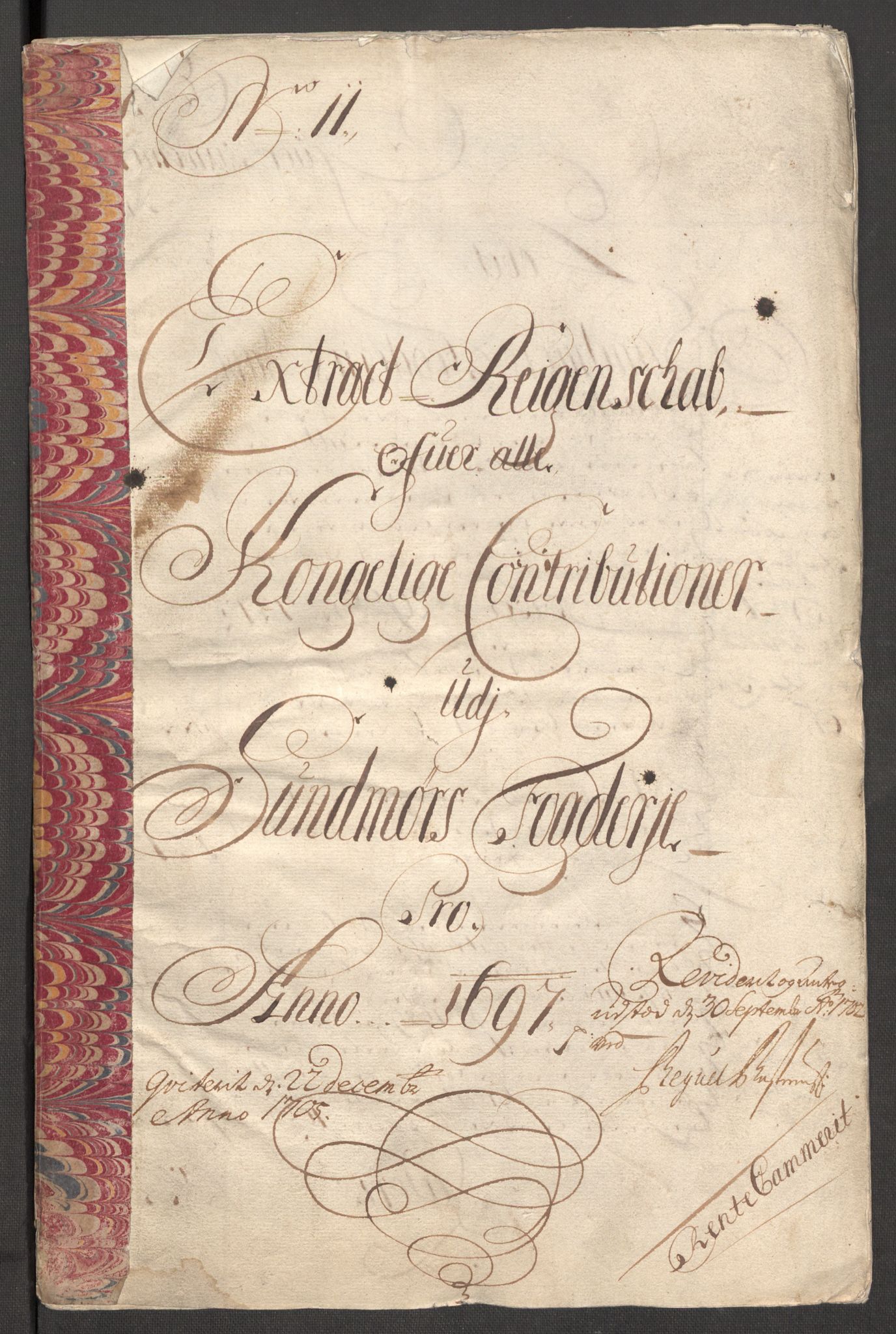 Rentekammeret inntil 1814, Reviderte regnskaper, Fogderegnskap, RA/EA-4092/R54/L3556: Fogderegnskap Sunnmøre, 1696-1698, p. 158