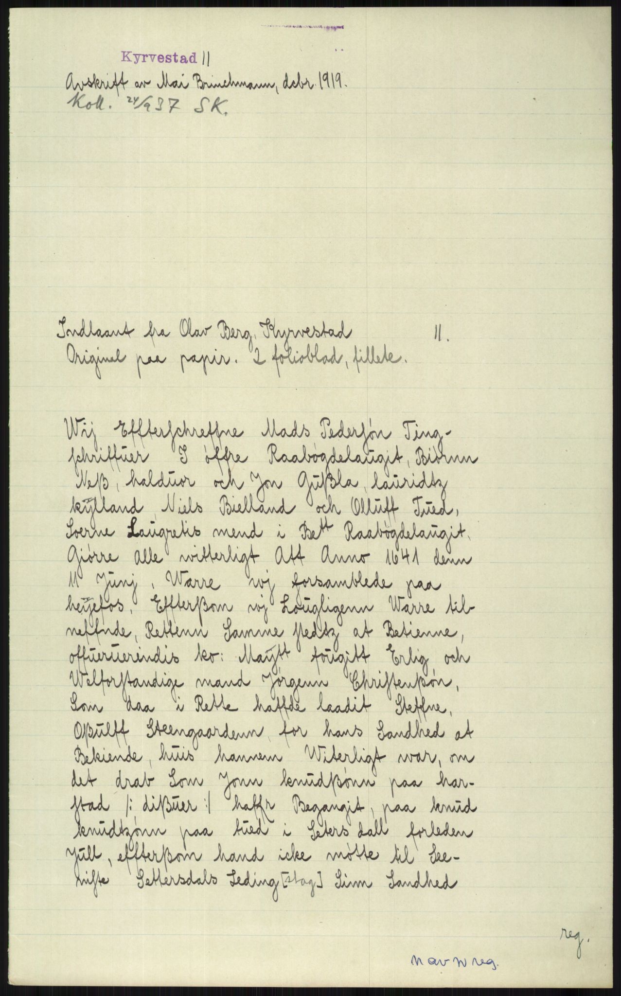 Samlinger til kildeutgivelse, Diplomavskriftsamlingen, AV/RA-EA-4053/H/Ha, p. 3072