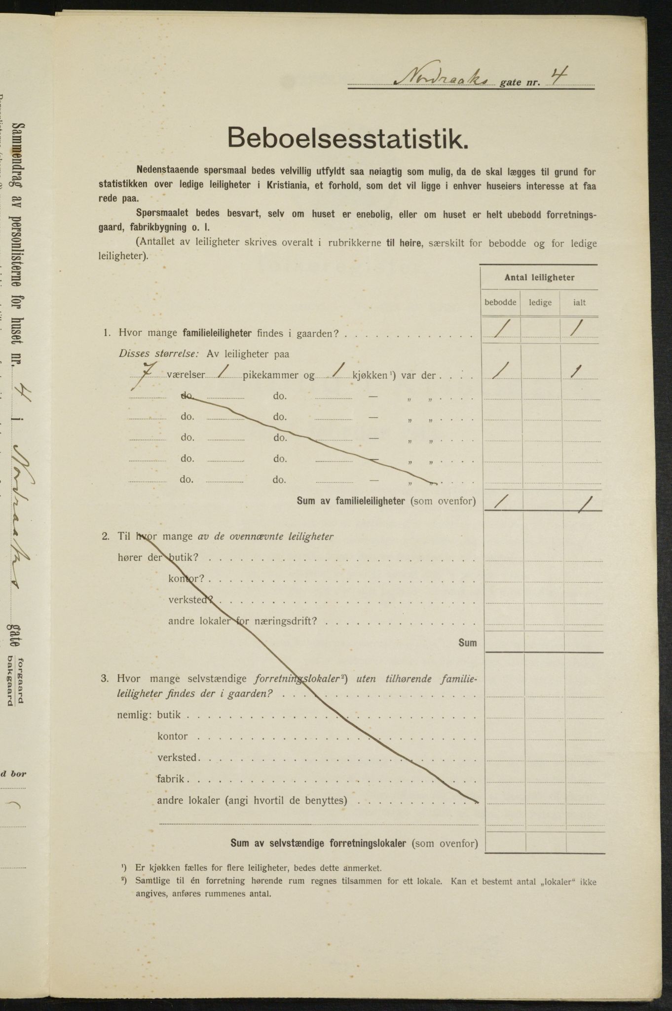 OBA, Municipal Census 1913 for Kristiania, 1913, p. 73422