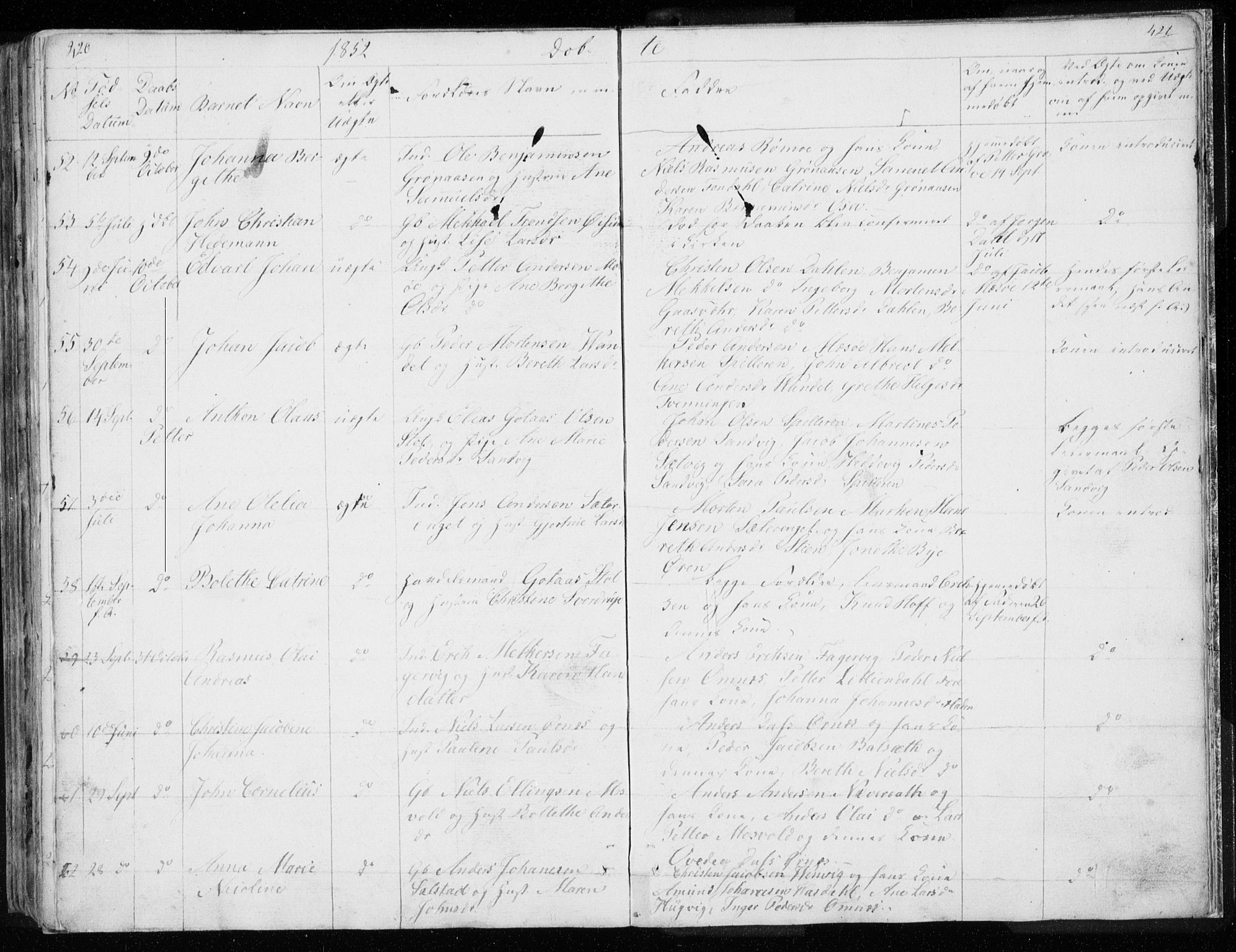 Ministerialprotokoller, klokkerbøker og fødselsregistre - Nordland, AV/SAT-A-1459/843/L0632: Parish register (copy) no. 843C01, 1833-1853, p. 420-421