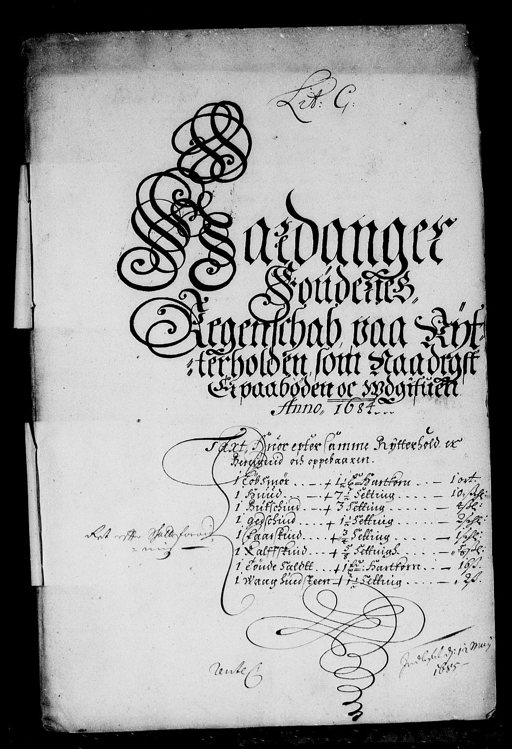 Rentekammeret inntil 1814, Reviderte regnskaper, Stiftamtstueregnskaper, Bergen stiftamt, AV/RA-EA-6043/R/Rc/L0075: Bergen stiftamt, 1682-1684