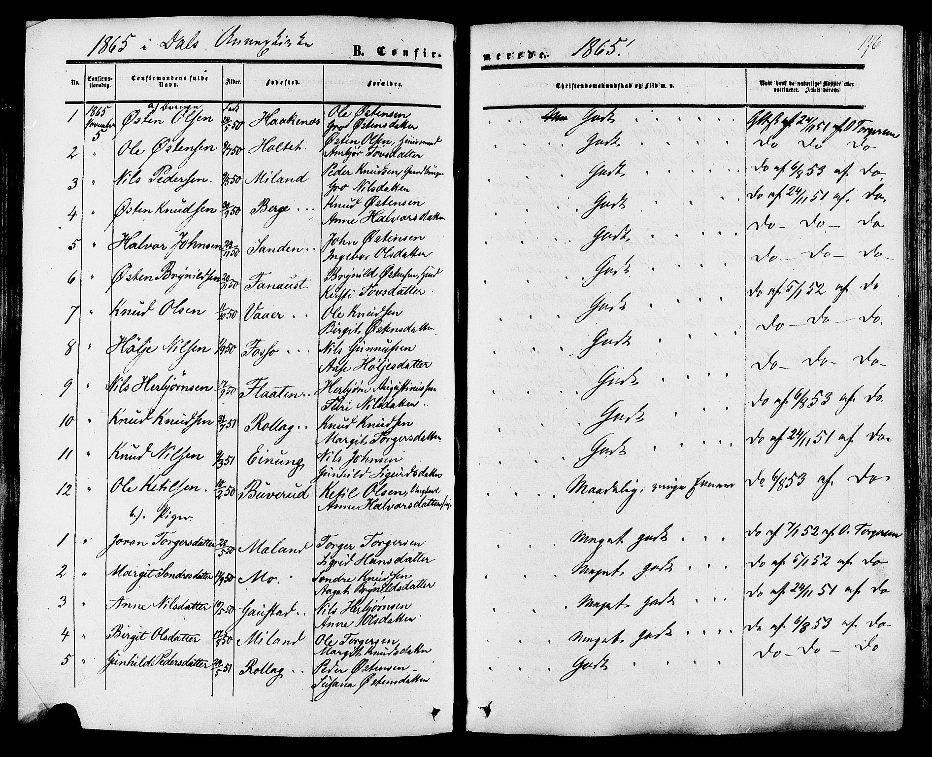 Tinn kirkebøker, SAKO/A-308/F/Fa/L0006: Parish register (official) no. I 6, 1857-1878, p. 176