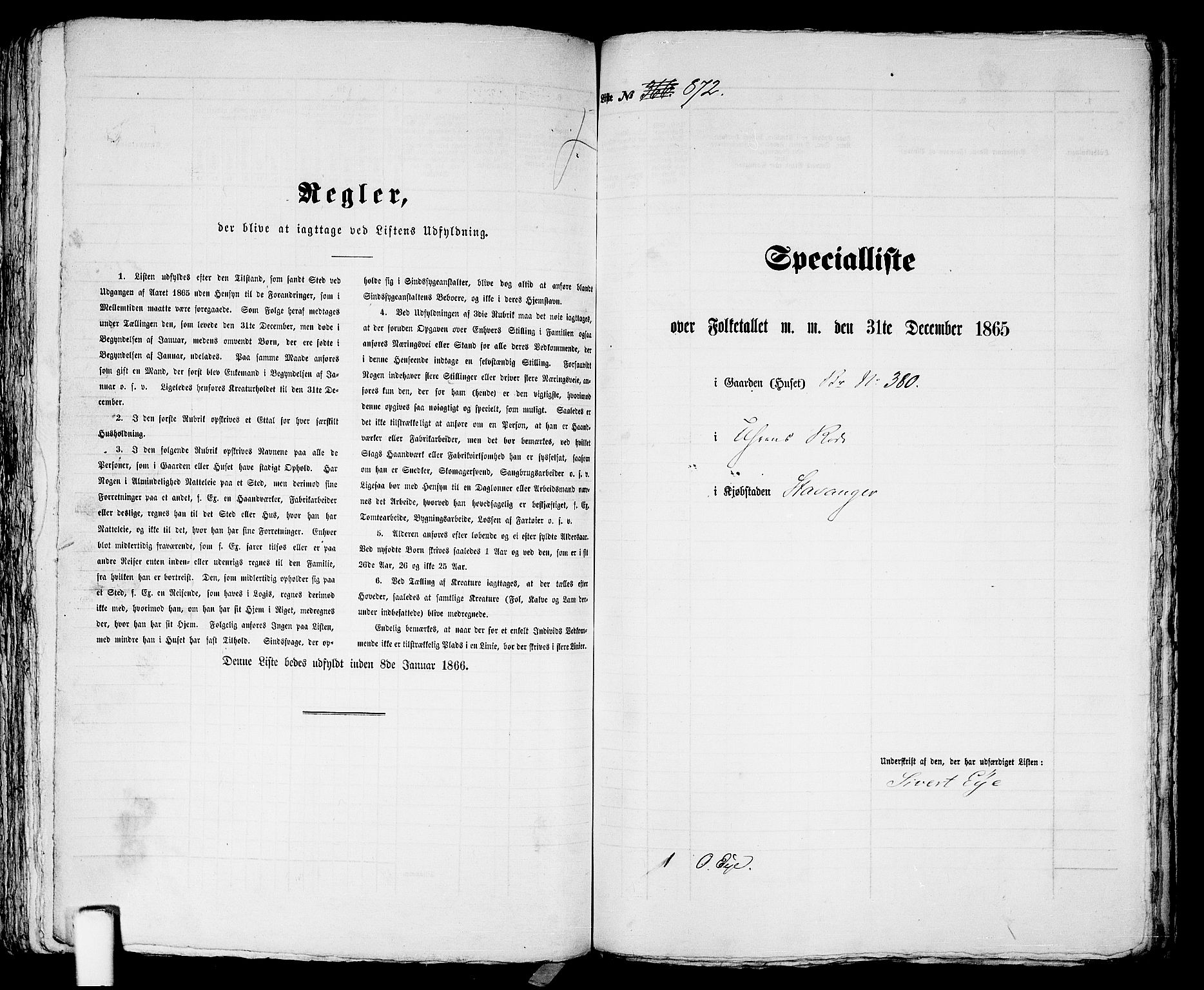 RA, 1865 census for Stavanger, 1865, p. 1778