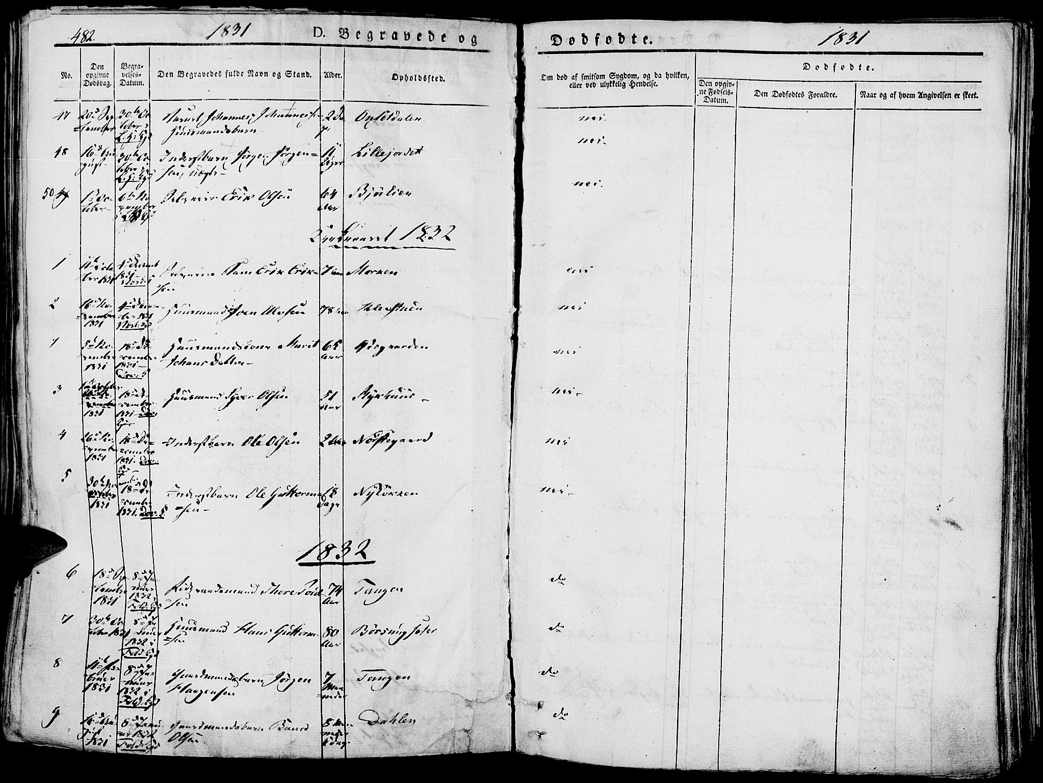 Lesja prestekontor, AV/SAH-PREST-068/H/Ha/Haa/L0005: Parish register (official) no. 5, 1830-1842, p. 482