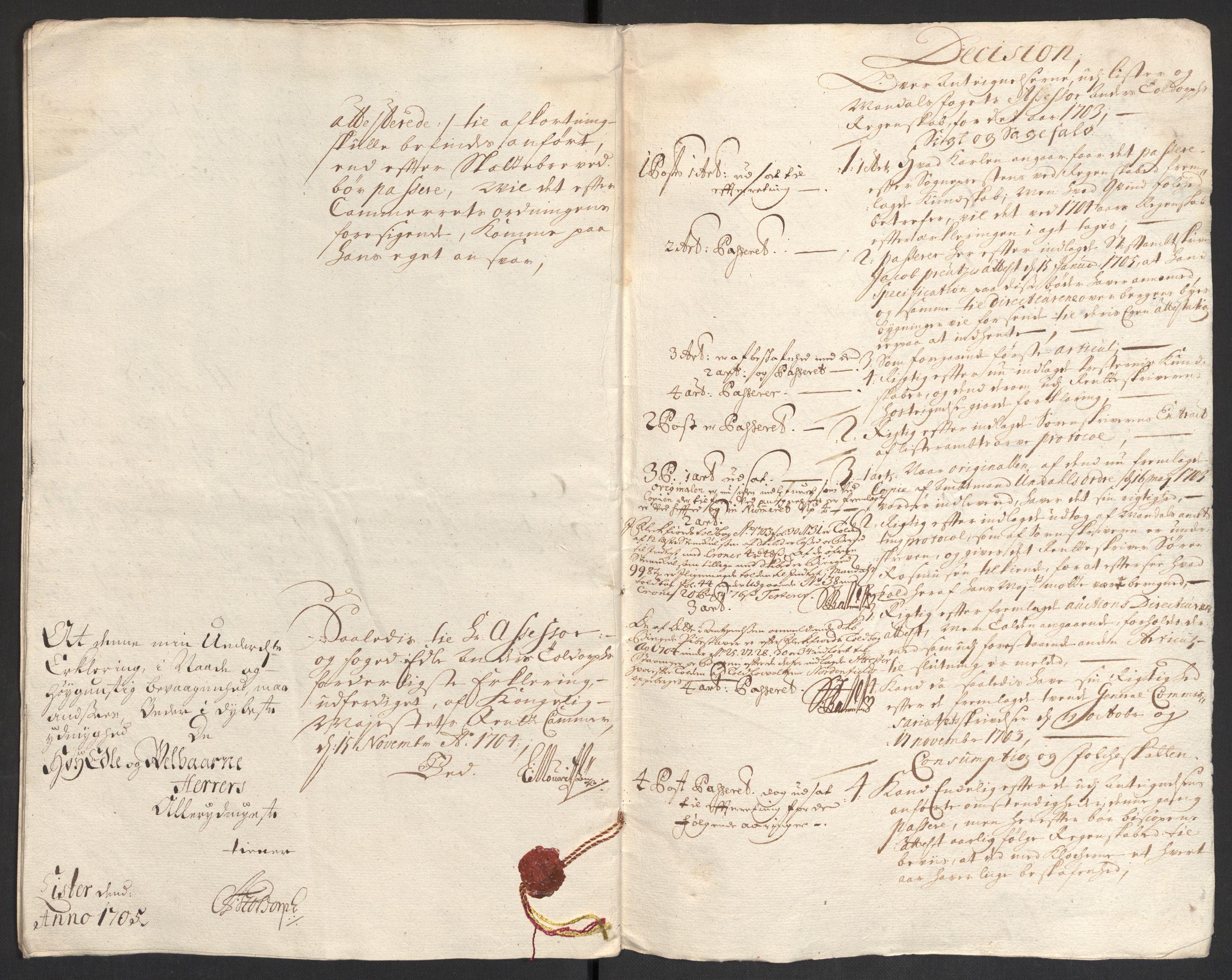 Rentekammeret inntil 1814, Reviderte regnskaper, Fogderegnskap, AV/RA-EA-4092/R43/L2550: Fogderegnskap Lista og Mandal, 1703-1704, p. 171