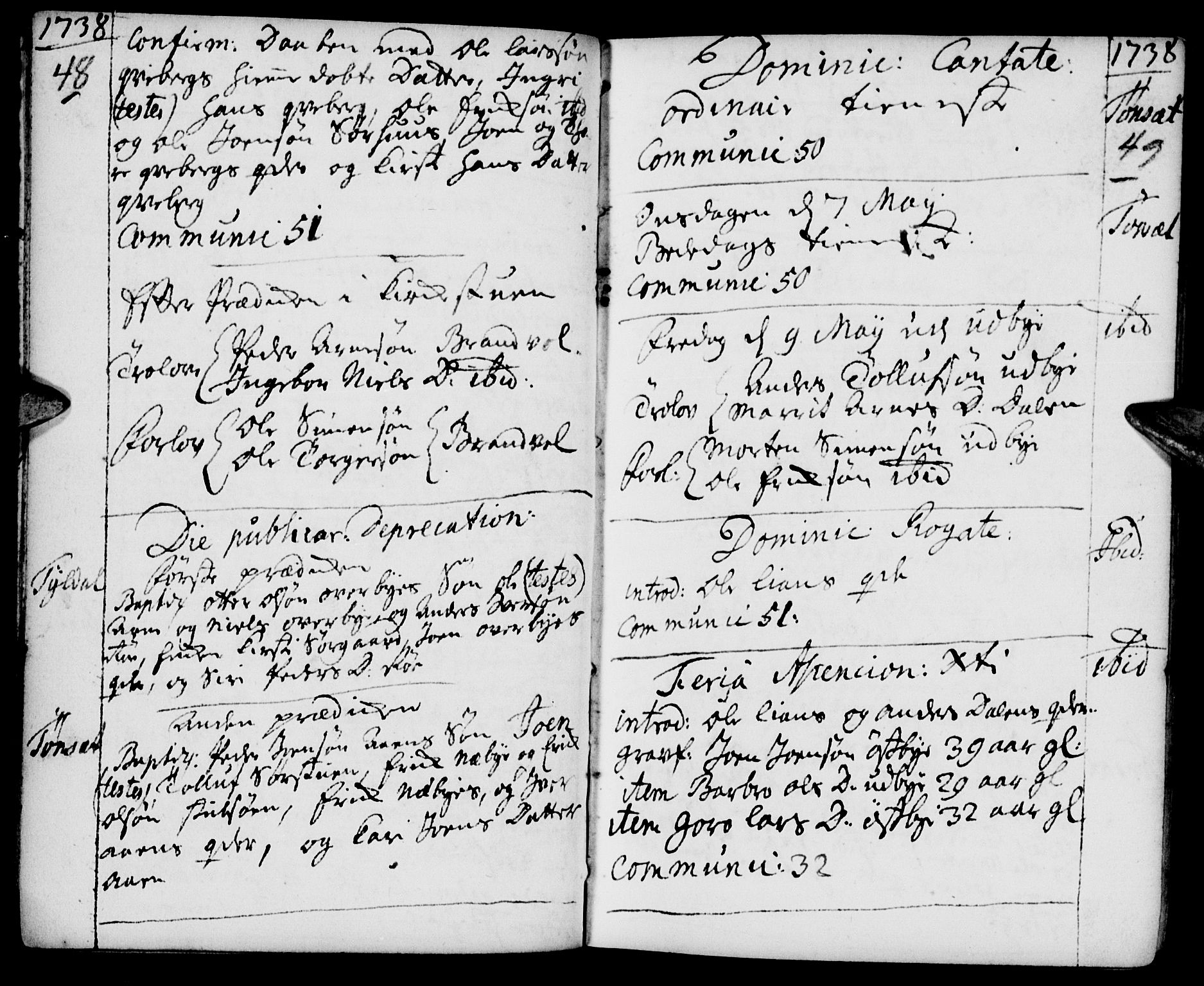 Tynset prestekontor, SAH/PREST-058/H/Ha/Haa/L0002: Parish register (official) no. 2, 1737-1767, p. 48-49