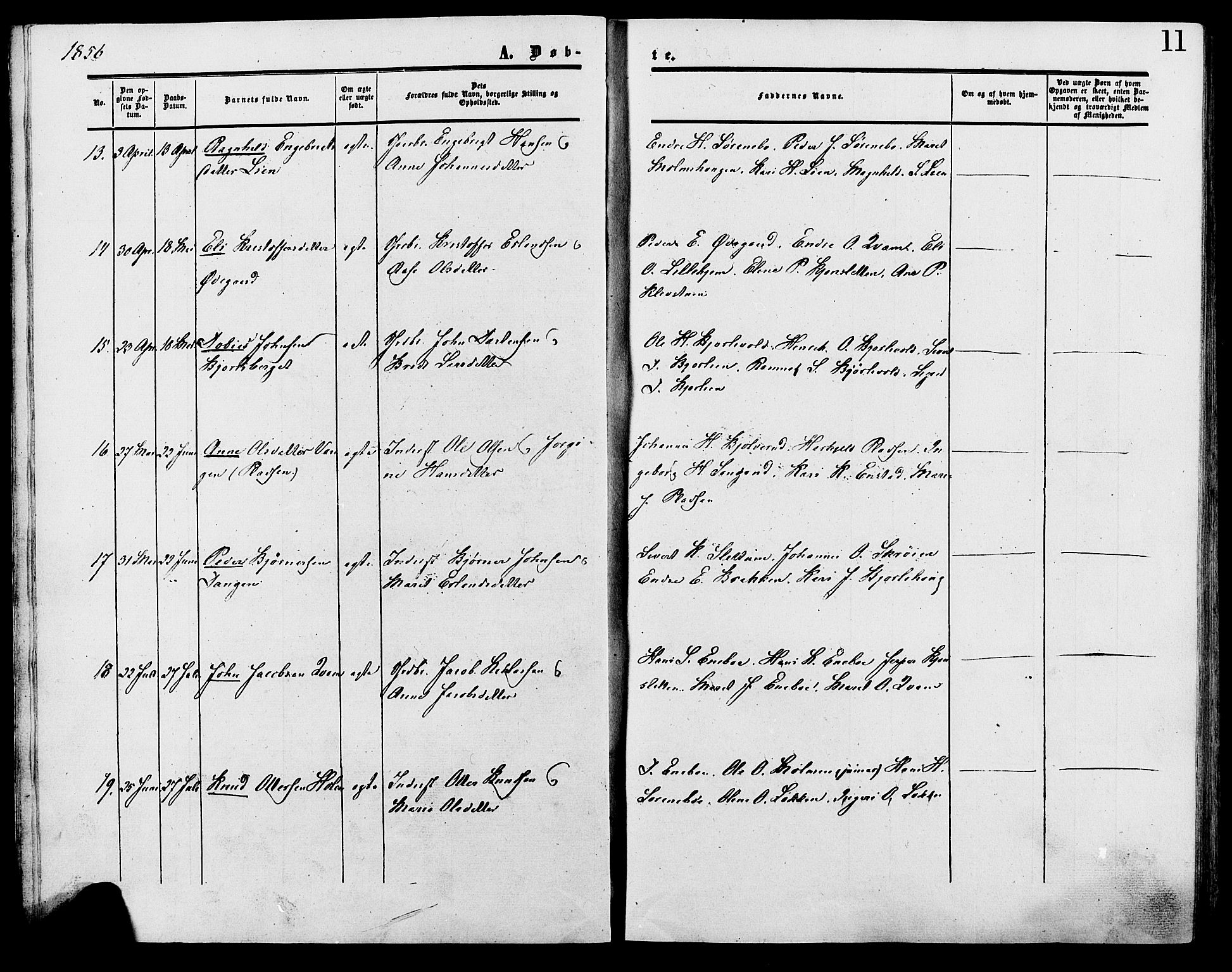 Lesja prestekontor, AV/SAH-PREST-068/H/Ha/Haa/L0009: Parish register (official) no. 9, 1854-1889, p. 11