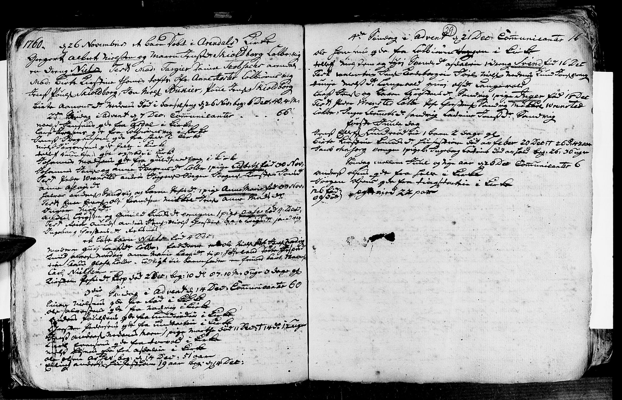 Øyestad sokneprestkontor, SAK/1111-0049/F/Fa/L0006: Parish register (official) no. A 6, 1758-1776, p. 29