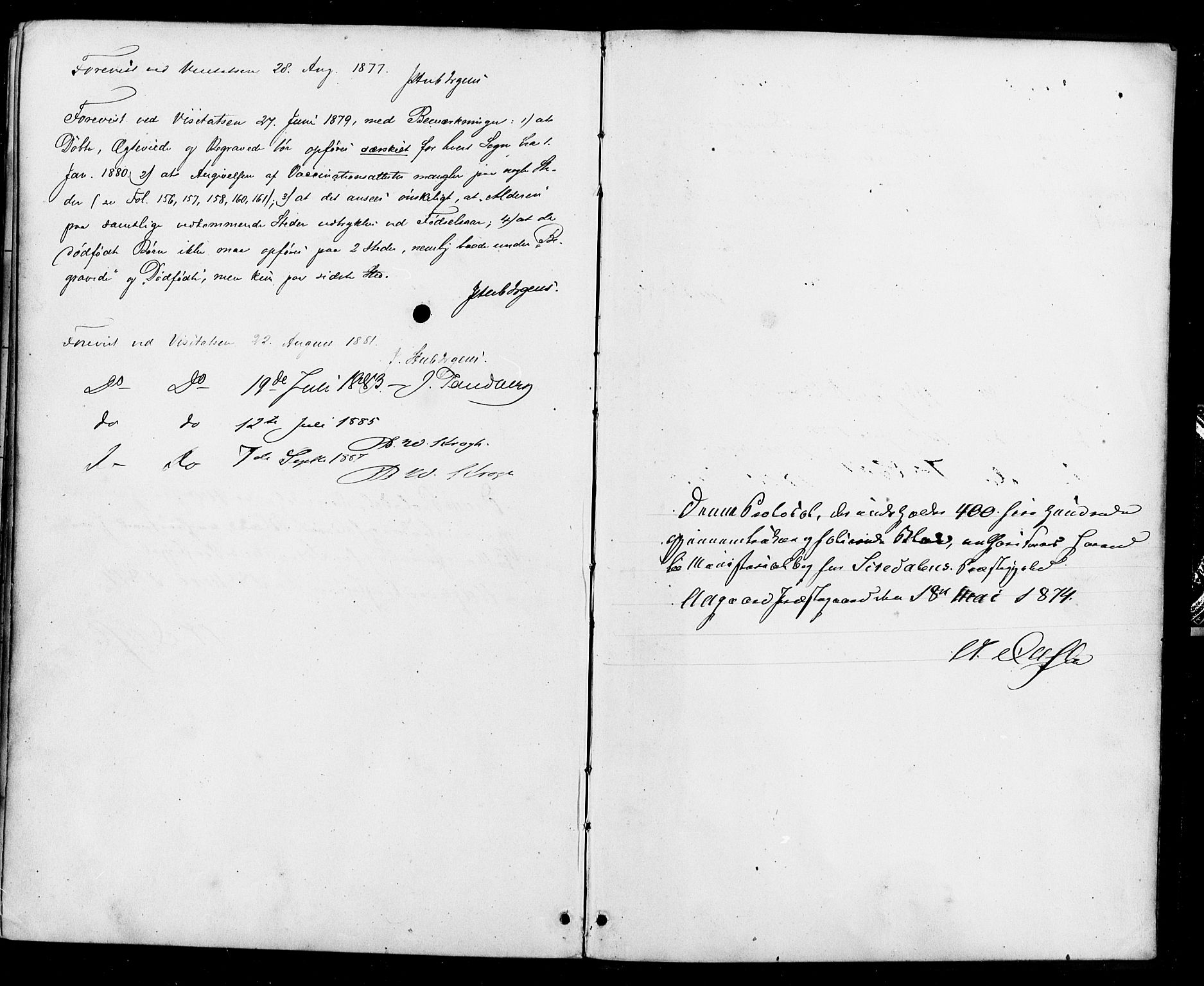 Sirdal sokneprestkontor, SAK/1111-0036/F/Fa/Fab/L0003: Parish register (official) no. A 3, 1874-1886