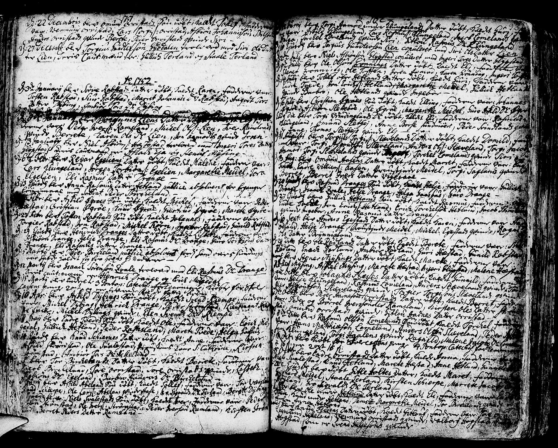 Helleland sokneprestkontor, SAST/A-101810: Parish register (official) no. A 1 /1, 1713-1761, p. 93
