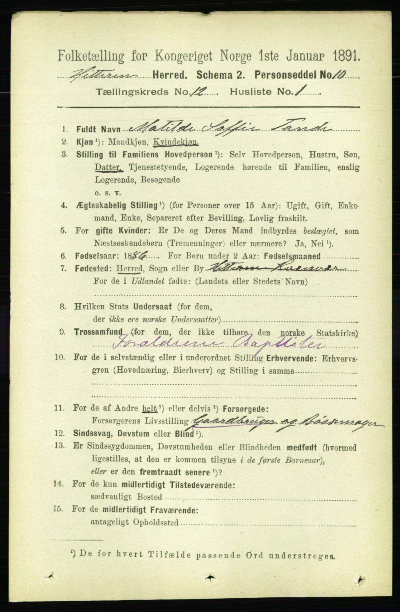 RA, 1891 census for 1617 Hitra, 1891, p. 2572