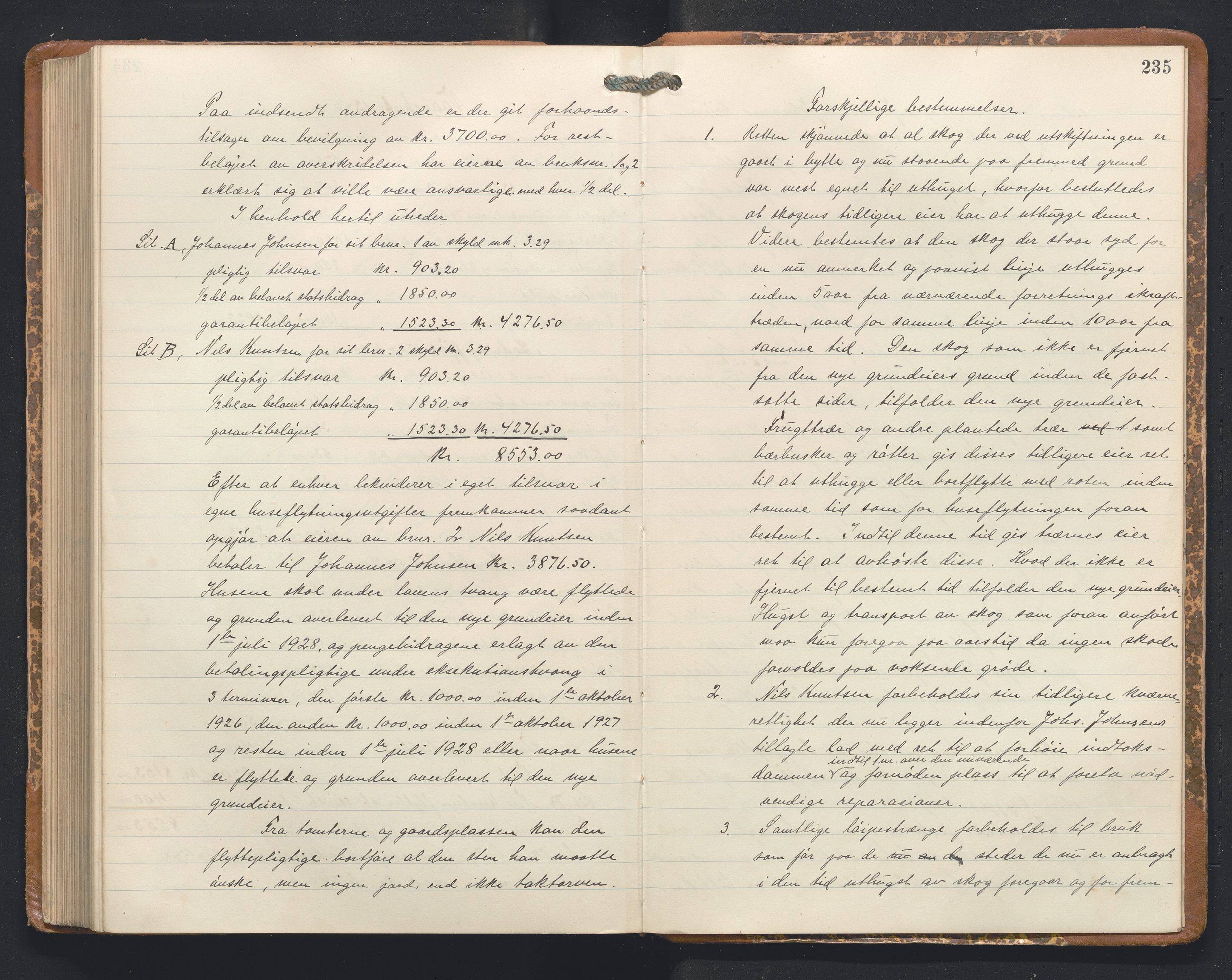 Hordaland jordskiftedøme - I Nordhordland jordskiftedistrikt, AV/SAB-A-6801/A/Aa/L0023: Forhandlingsprotokoll, 1922-1925, p. 234b-235a