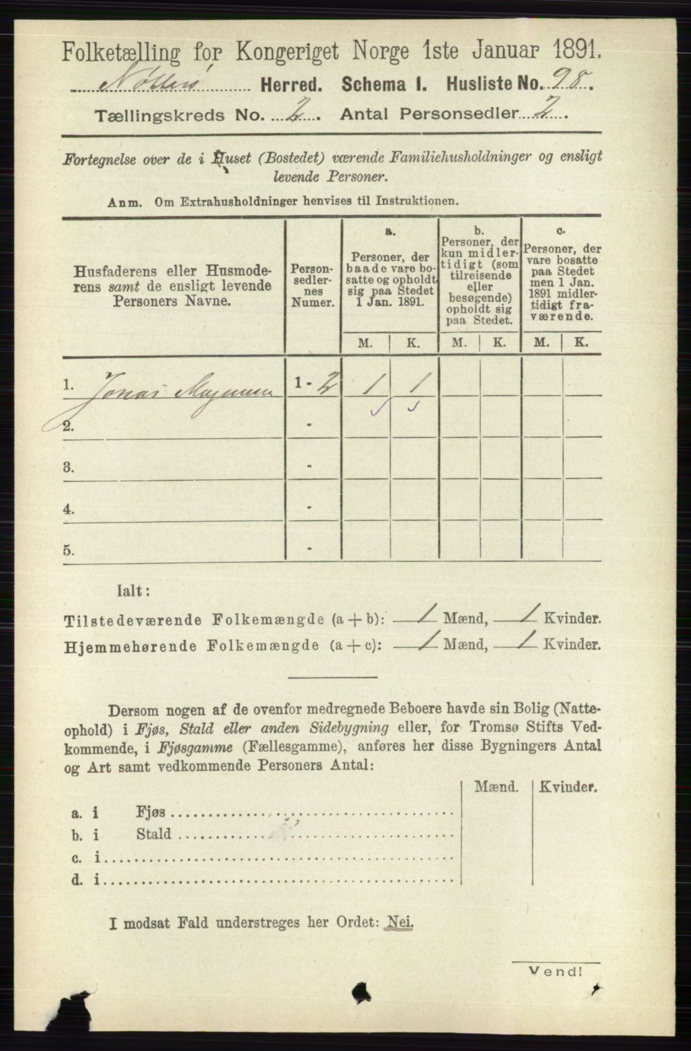 RA, 1891 census for 0722 Nøtterøy, 1891, p. 837