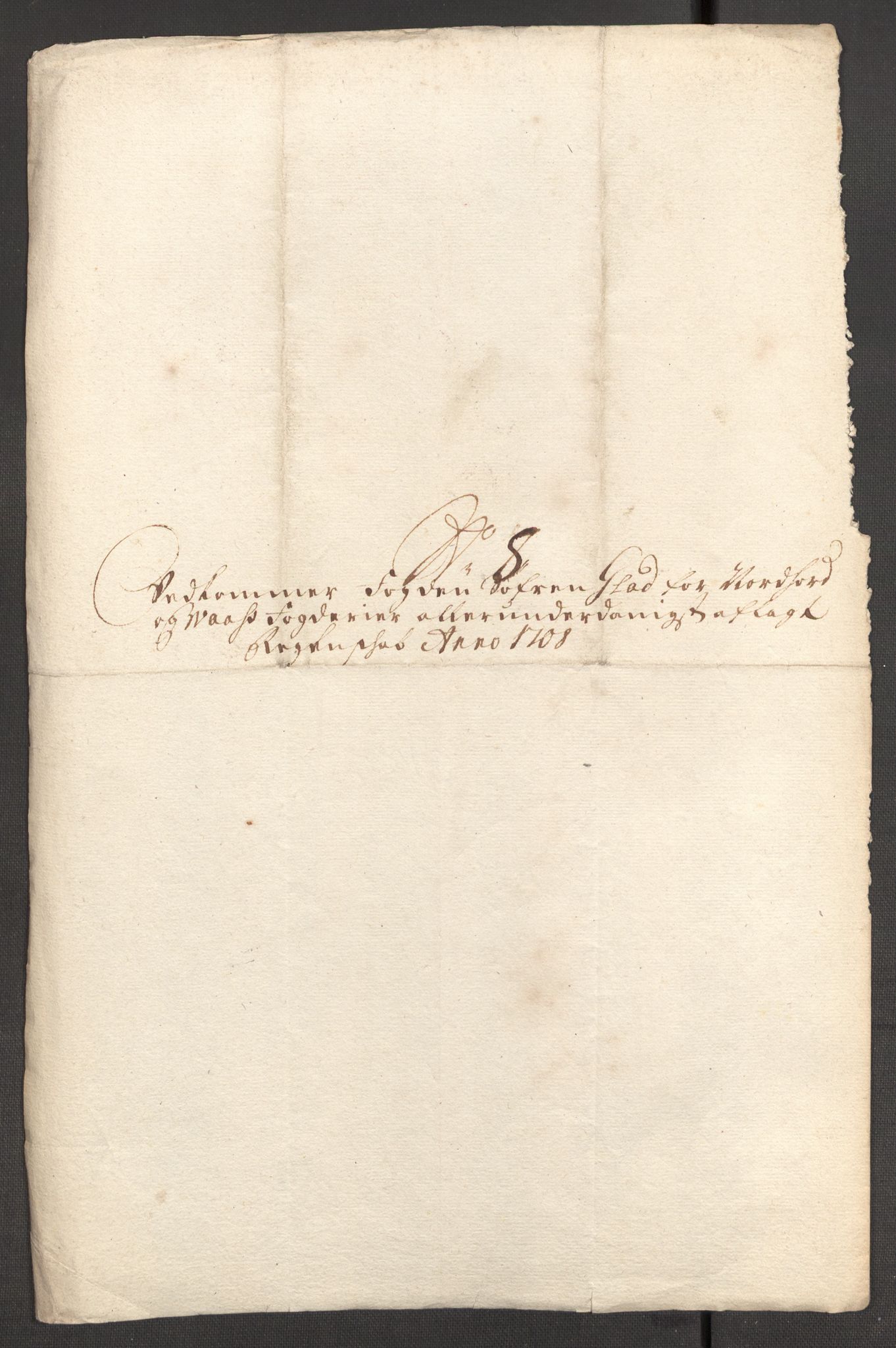 Rentekammeret inntil 1814, Reviderte regnskaper, Fogderegnskap, AV/RA-EA-4092/R51/L3189: Fogderegnskap Nordhordland og Voss, 1708, p. 241