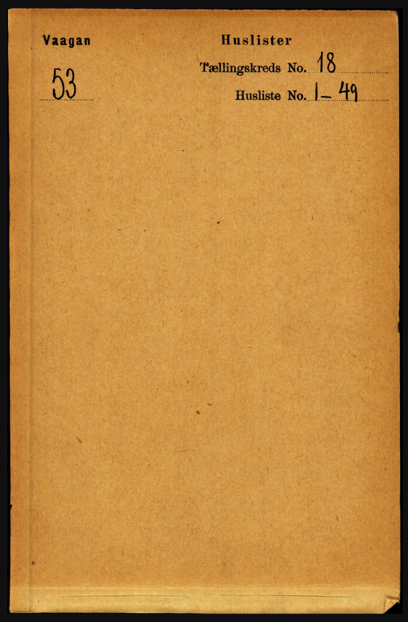 RA, 1891 census for 1865 Vågan, 1891, p. 5071