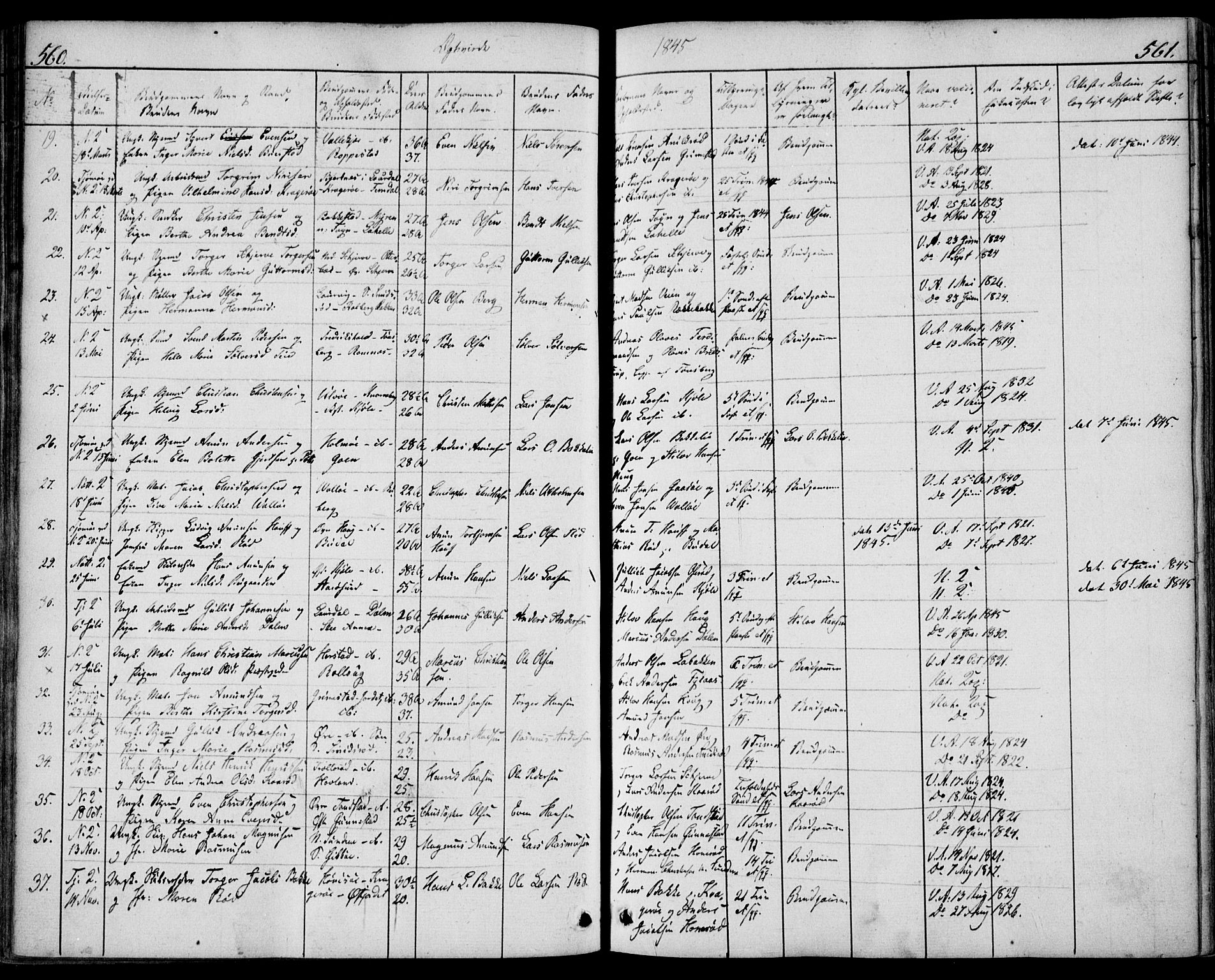 Nøtterøy kirkebøker, AV/SAKO-A-354/F/Fa/L0005: Parish register (official) no. I 5, 1839-1852, p. 560-561