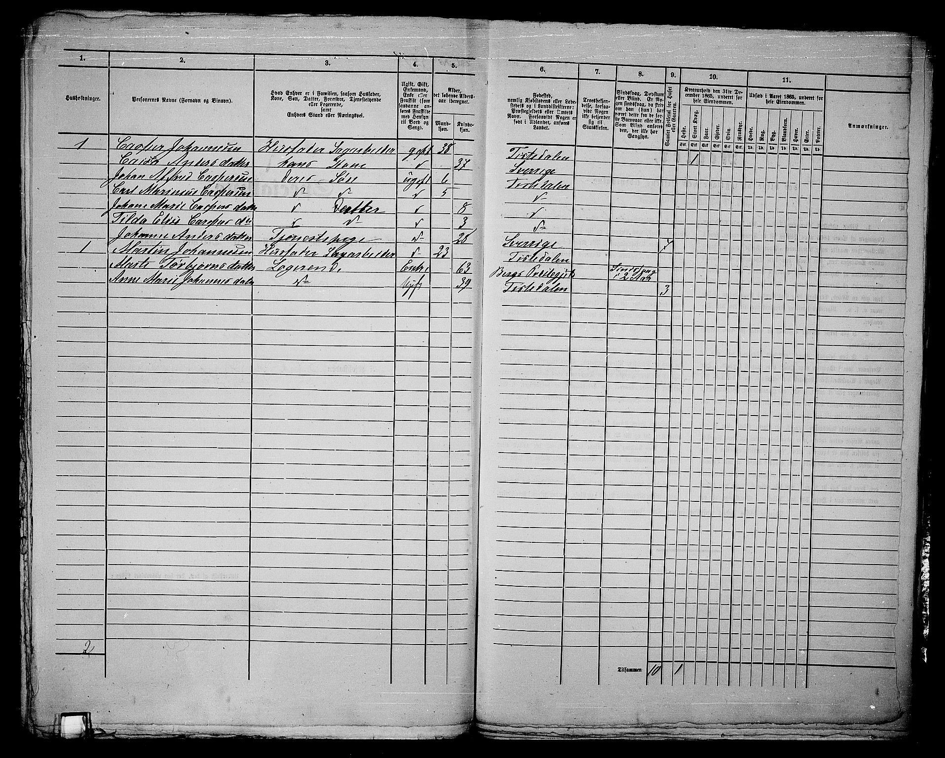 RA, 1865 census for Fredrikshald, 1865, p. 773