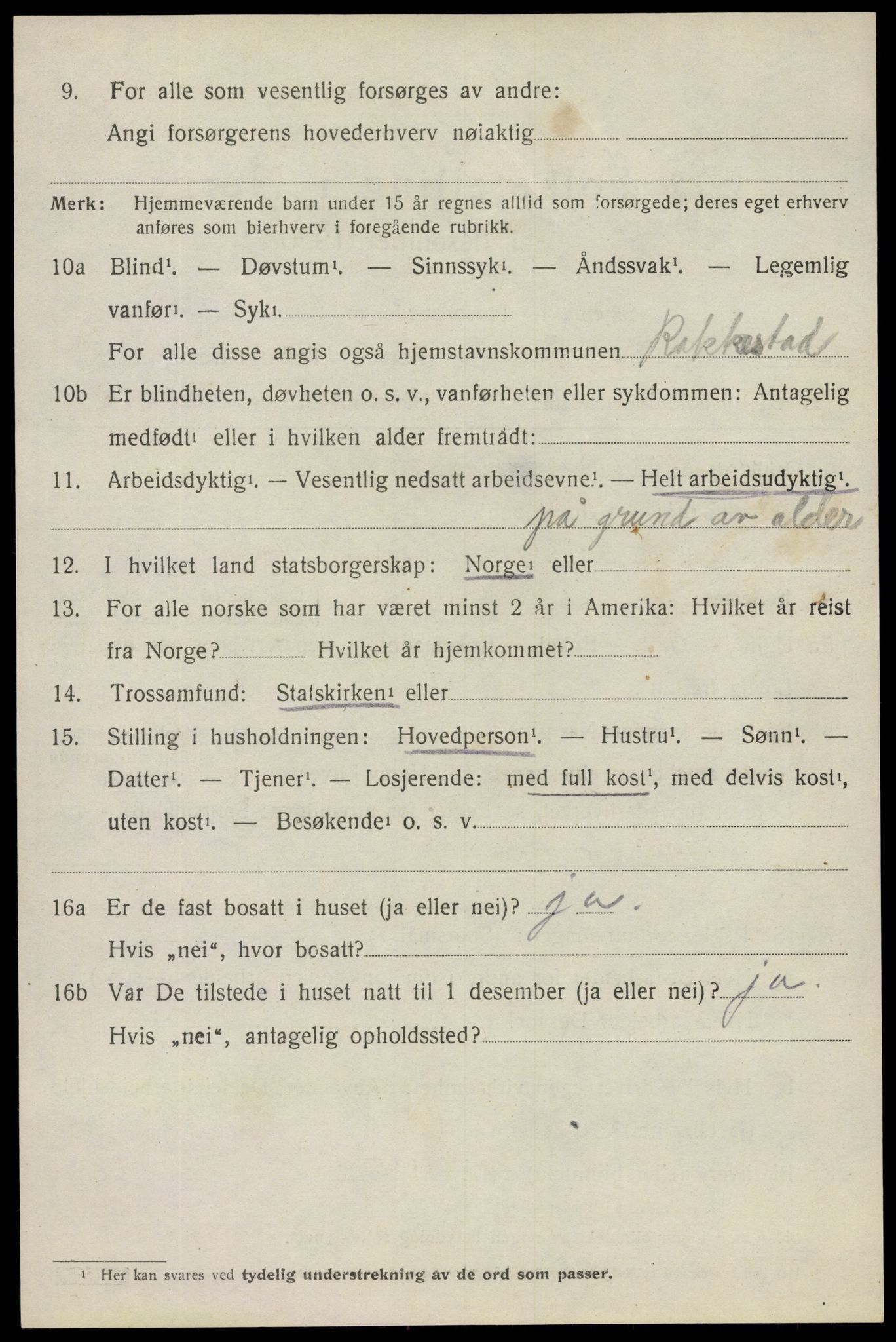 SAO, 1920 census for Rakkestad, 1920, p. 4452