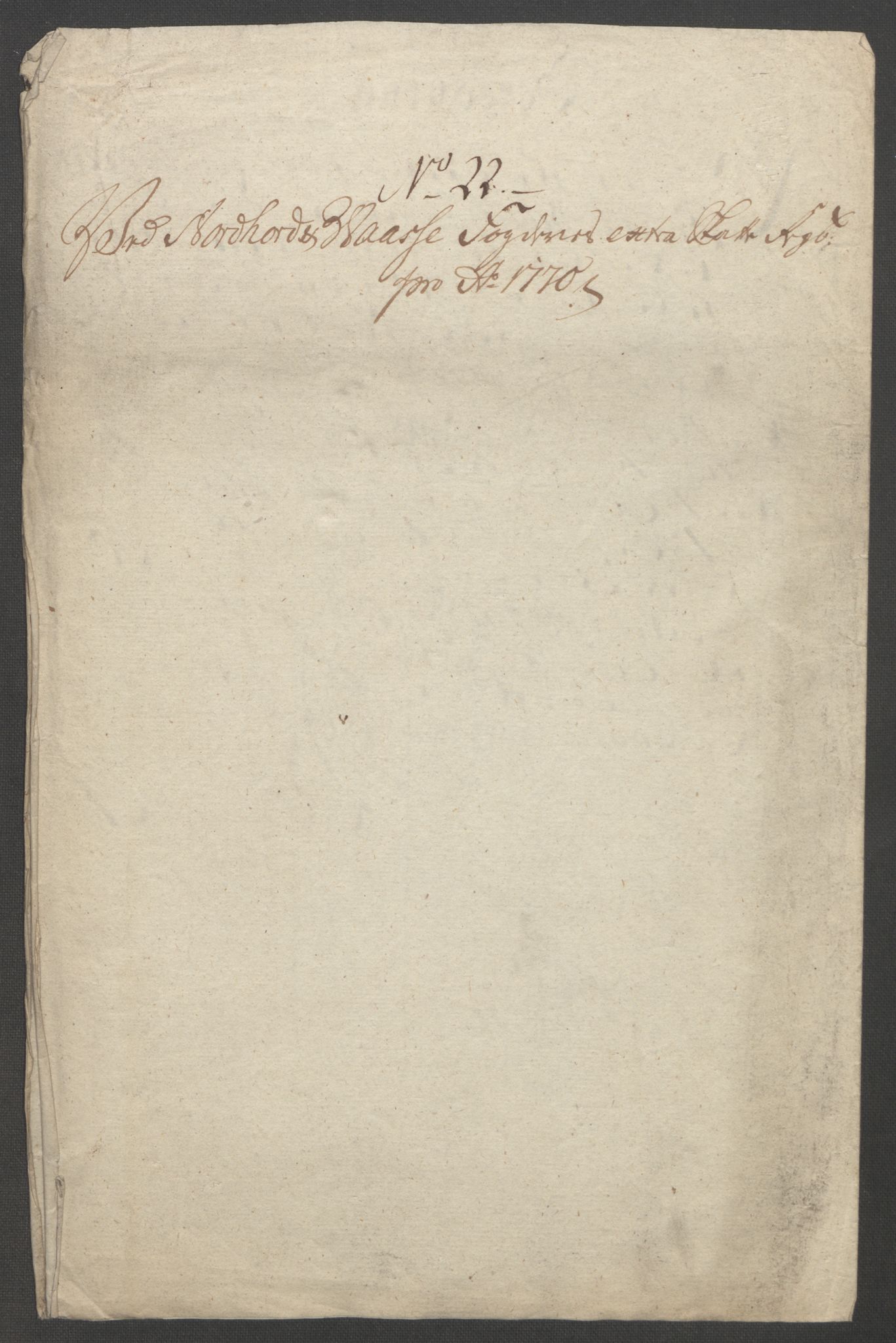 Rentekammeret inntil 1814, Reviderte regnskaper, Fogderegnskap, AV/RA-EA-4092/R51/L3303: Ekstraskatten Nordhordland og Voss, 1762-1772, p. 492