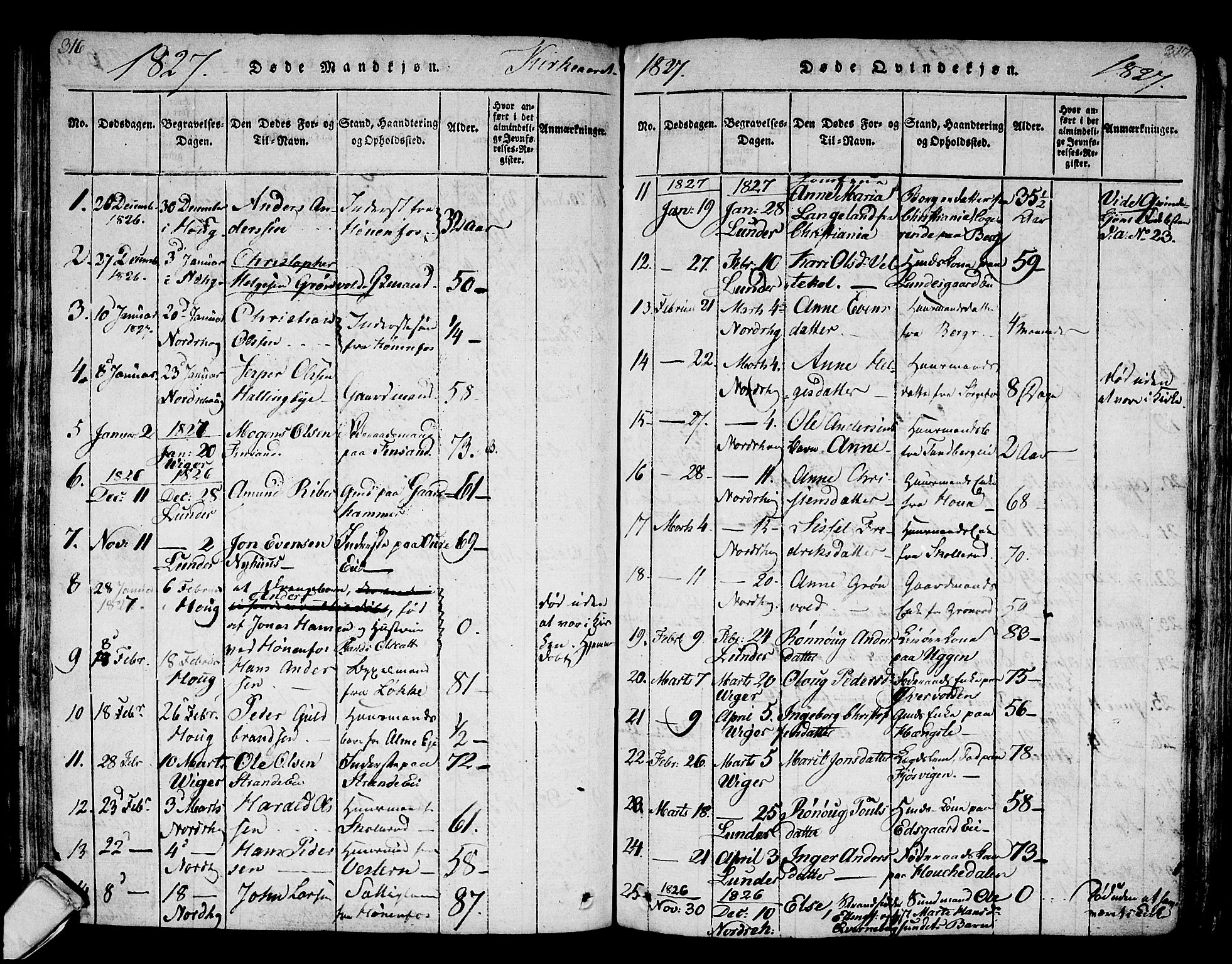 Norderhov kirkebøker, AV/SAKO-A-237/F/Fa/L0008: Parish register (official) no. 8, 1814-1833, p. 316-317