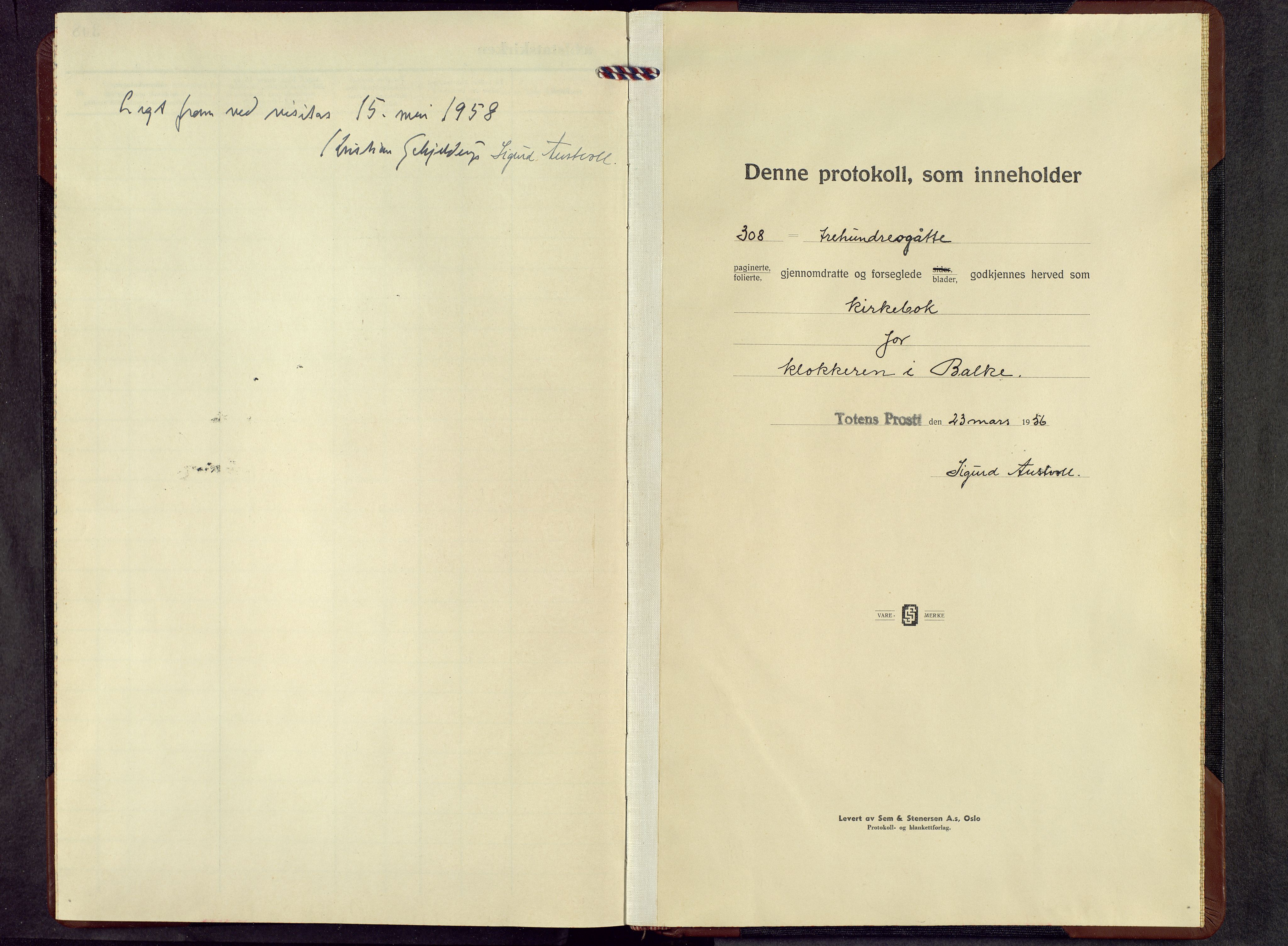 Balke prestekontor, AV/SAH-PREST-106/H/Ha/Hab/L0004: Parish register (copy) no. 4, 1955-1964