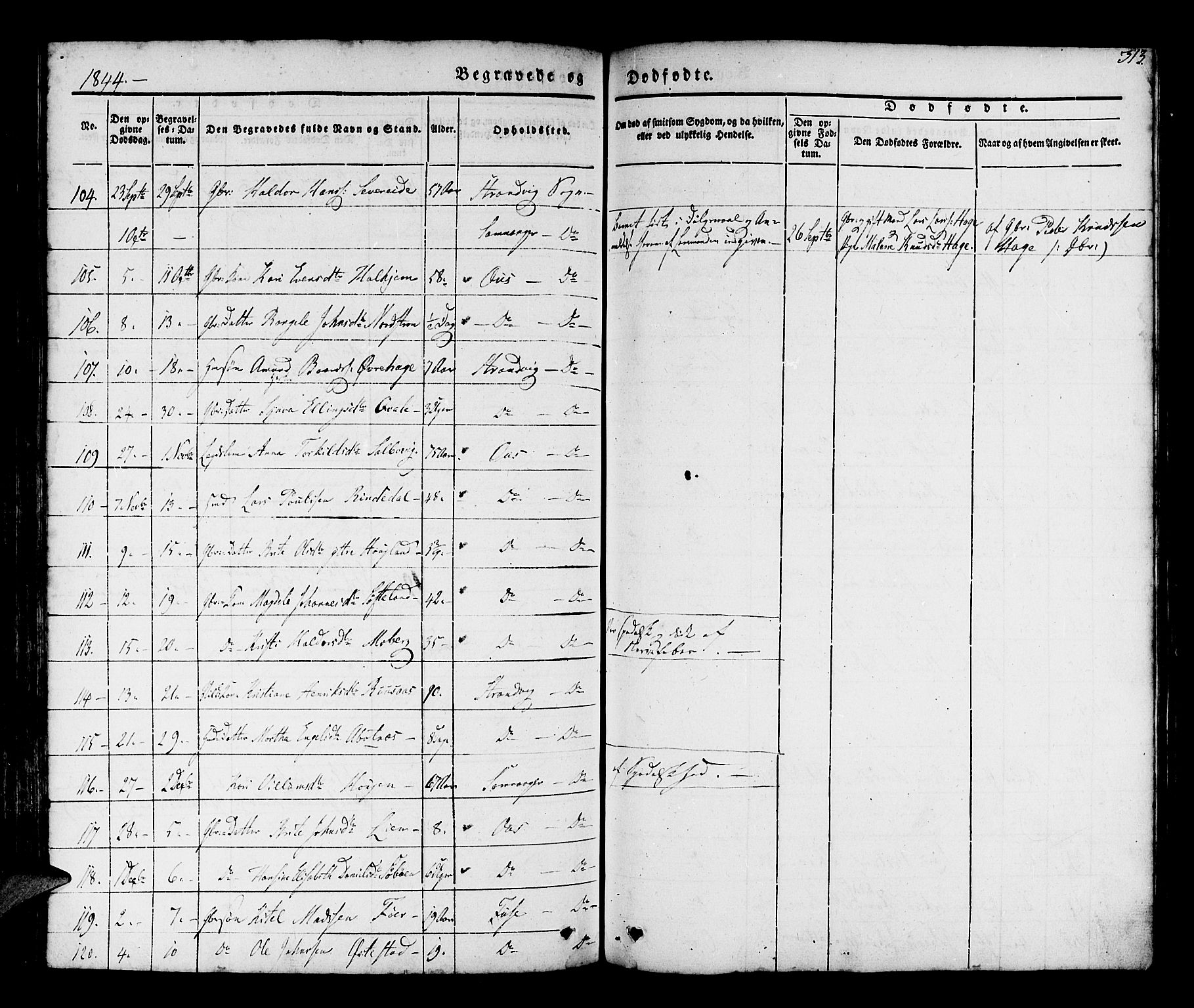 Os sokneprestembete, SAB/A-99929: Parish register (official) no. A 15, 1839-1851, p. 313