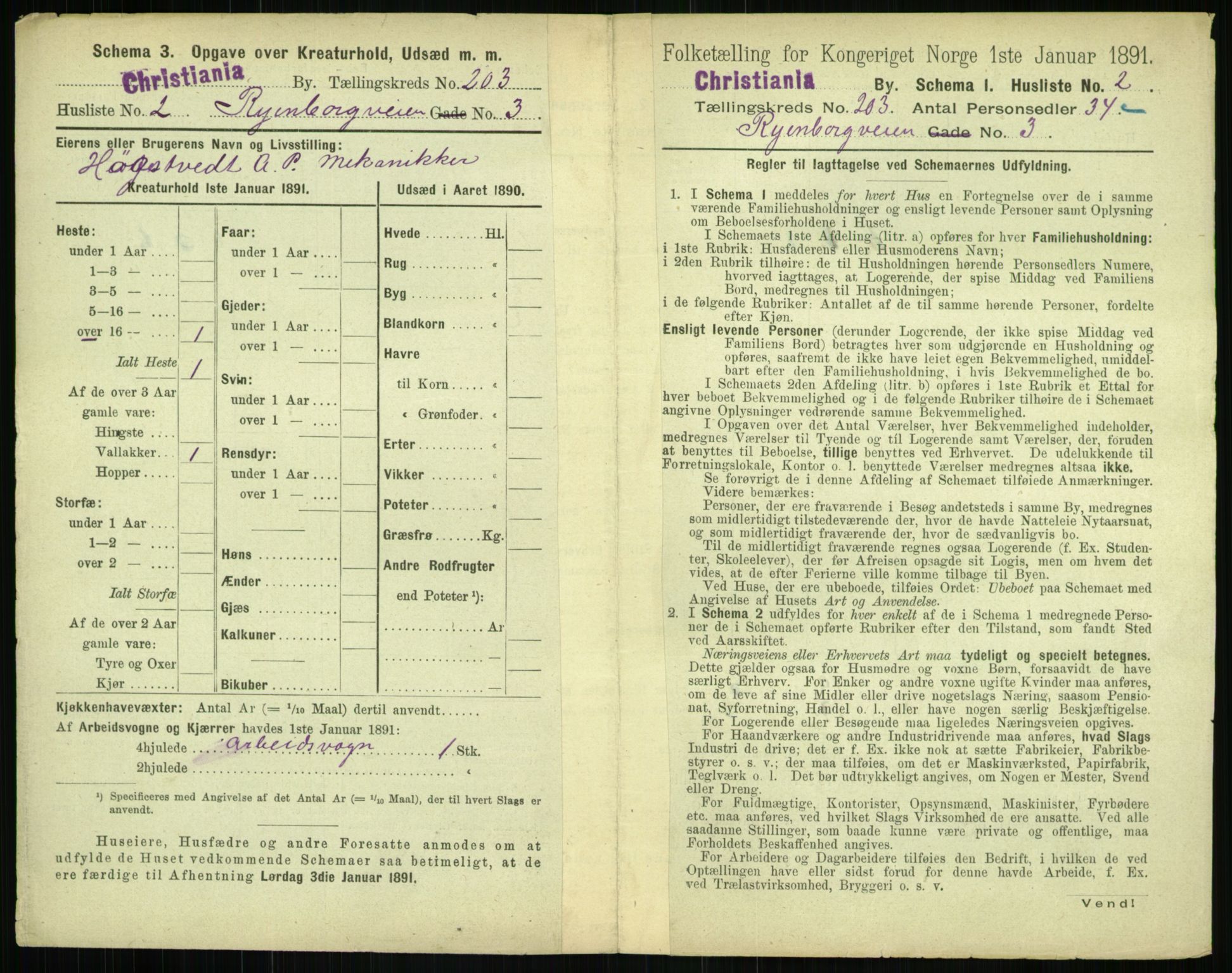 RA, 1891 census for 0301 Kristiania, 1891, p. 122048