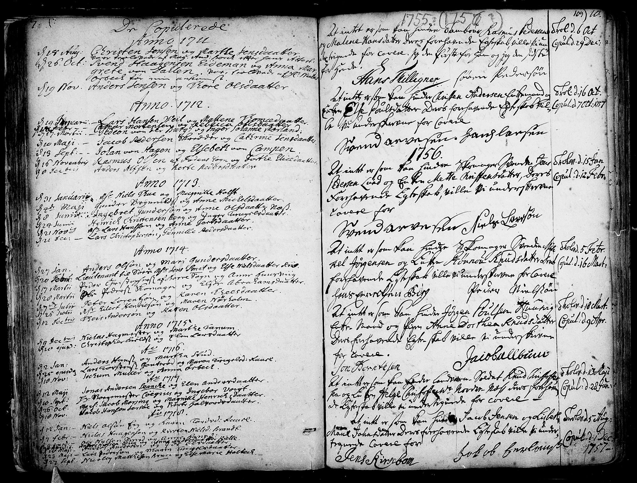Tønsberg kirkebøker, SAKO/A-330/F/Fa/L0001: Parish register (official) no. I 1, 1688-1760, p. 108-109