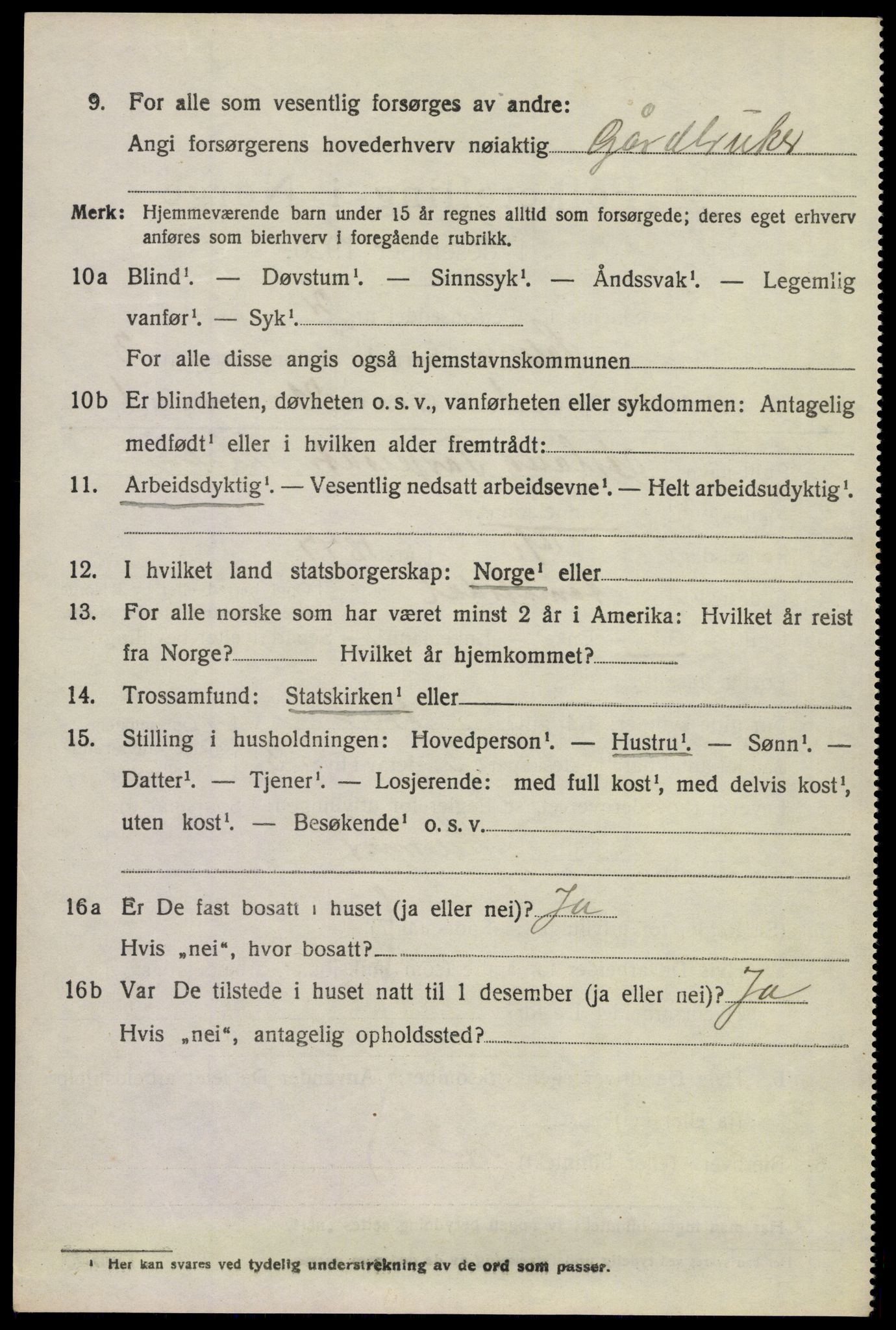 SAKO, 1920 census for Solum, 1920, p. 7681